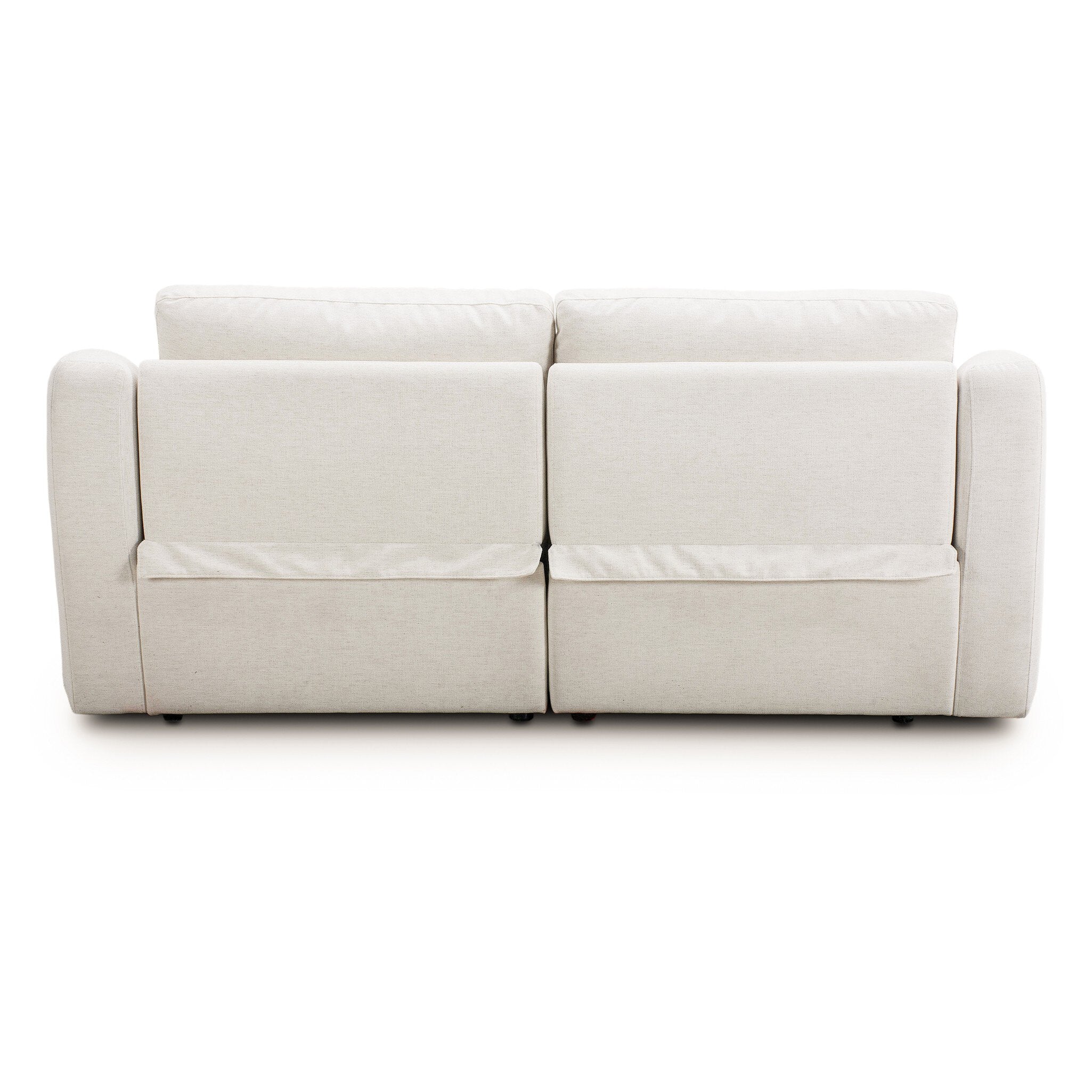 Four Hands Crawford Crypton Nomad Snow Power Recliner 2 Piece Sectional Sofa Sofa back view