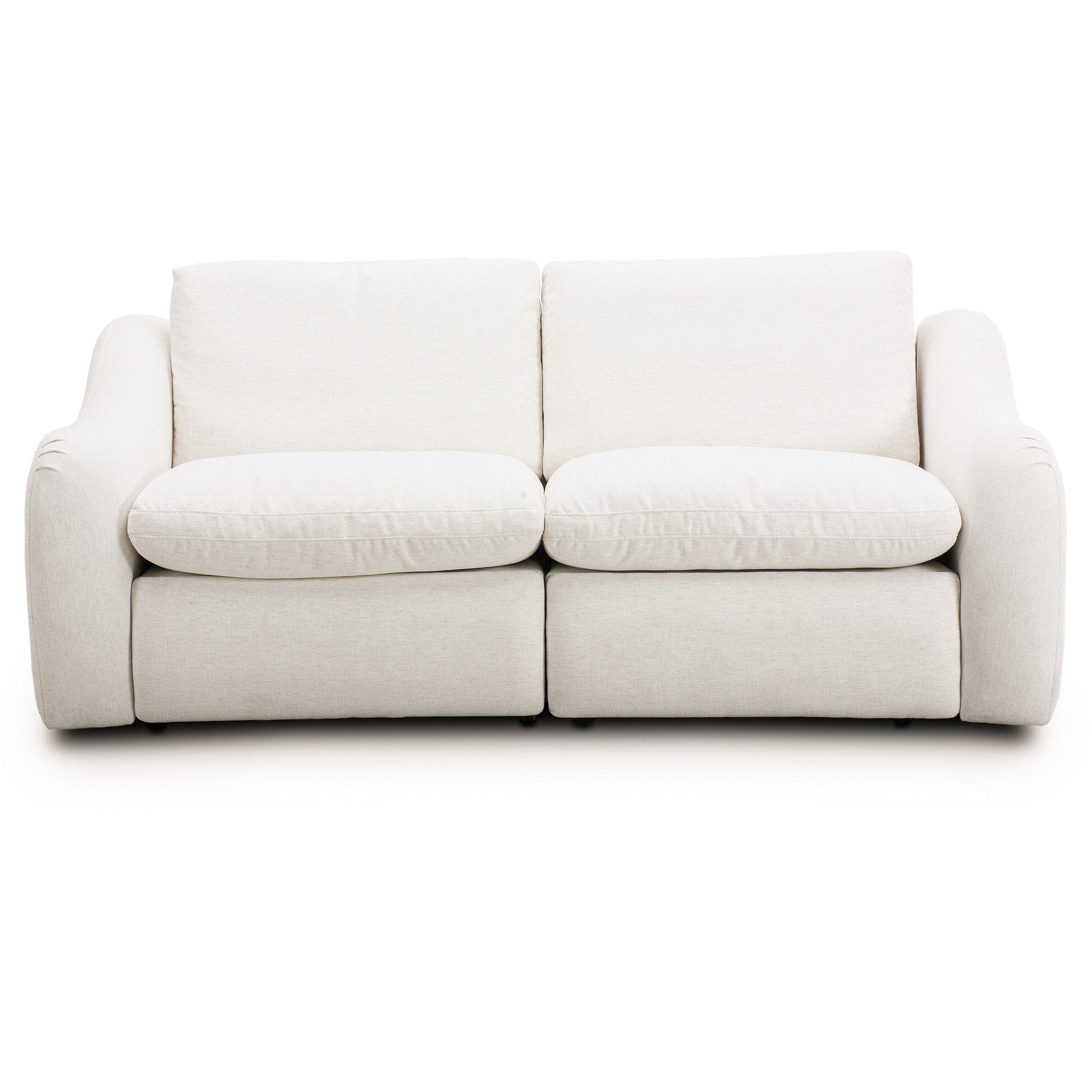 Four Hands Crawford Crypton Nomad Snow Power Recliner 2 Piece Sectional Sofa Sofa front view