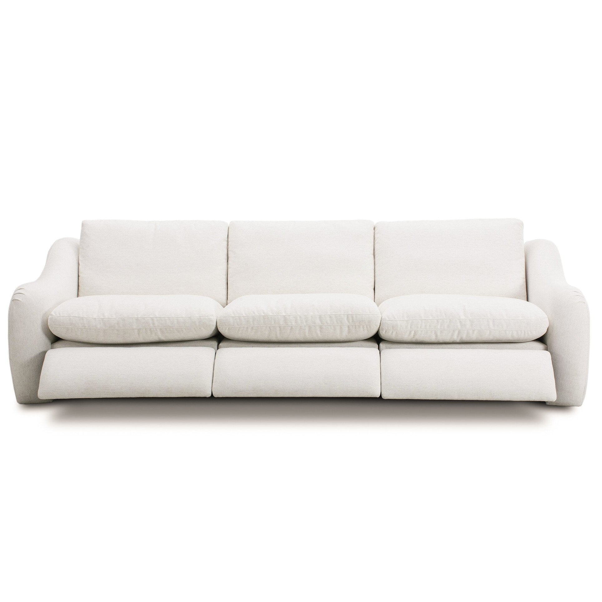 Four Hands Crawford Crypton Nomad Snow Power Recliner 3 Piece Sectional Sofa Sofa open view