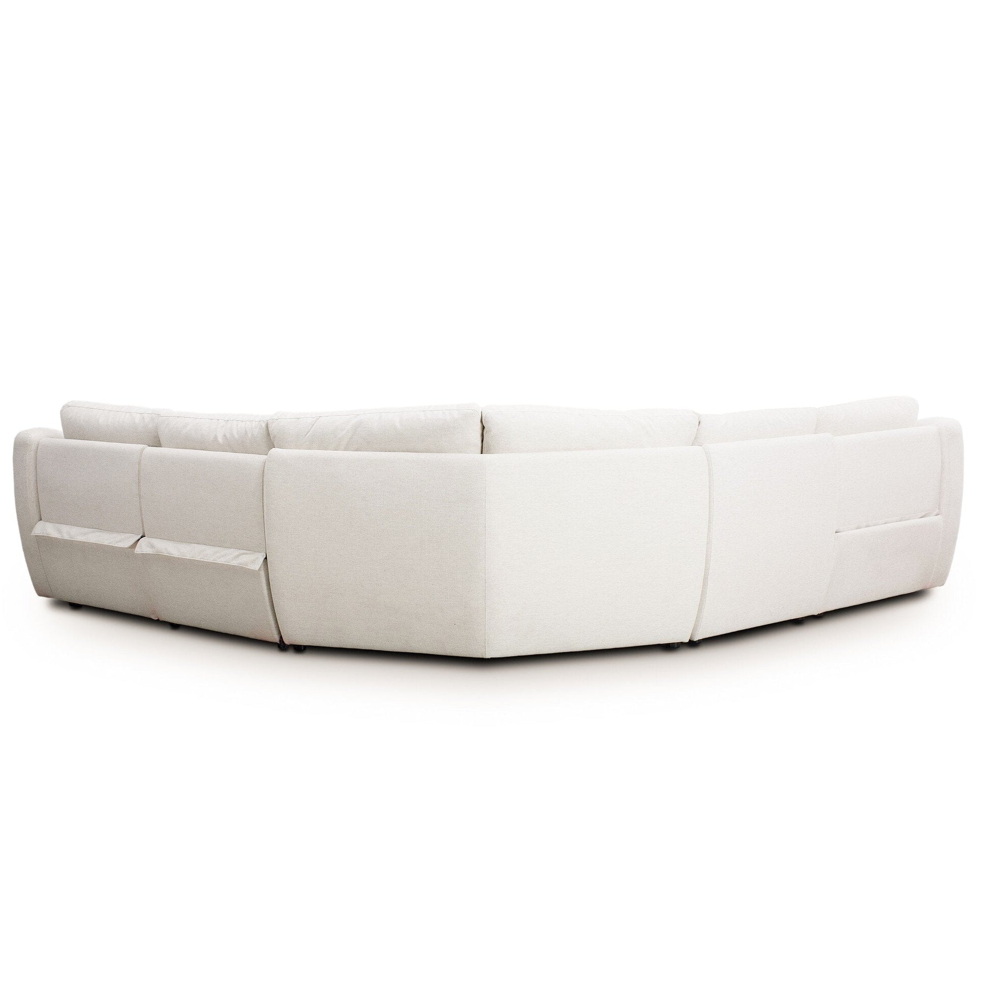 Four Hands Crawford Crypton Nomad Snow Power Recliner 5 Piece Sectional Sofa Sofa back view