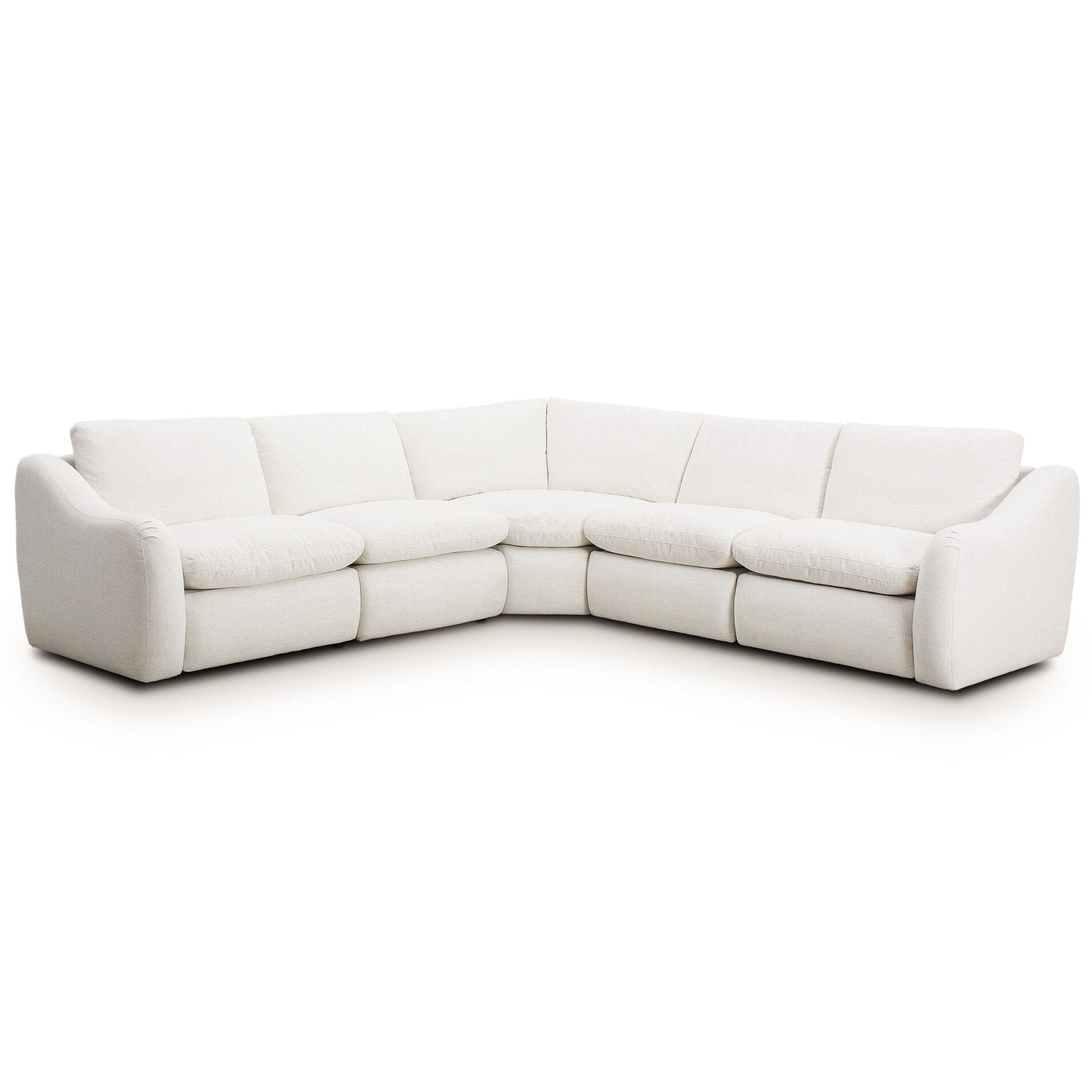 Four Hands Crawford Crypton Nomad Snow Power Recliner 5 Piece Sectional Sofa Sofa styled view
