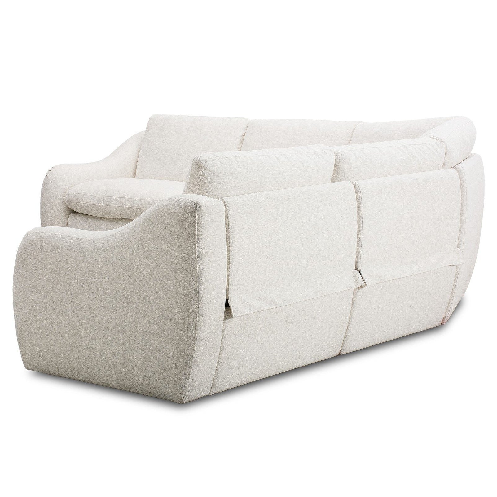 Four Hands Crawford Crypton Nomad Snow Power Recliner 5 Piece Sectional Sofa Sofa side view