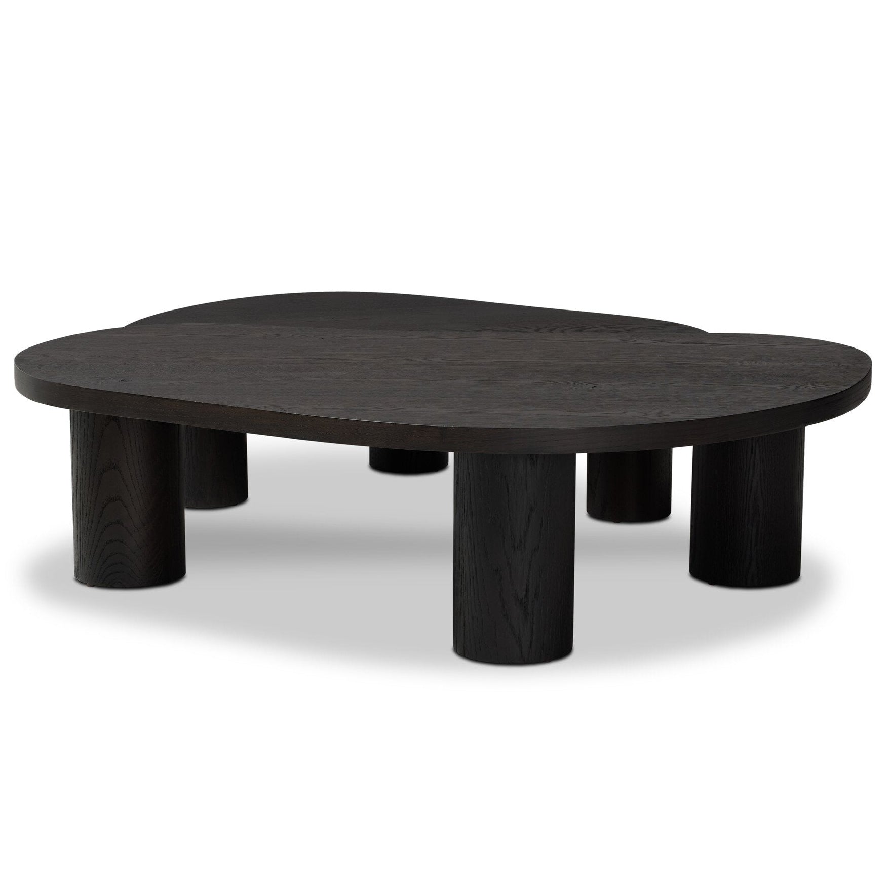 Four Hands Joji Aged Black Nesting Coffee Table back view