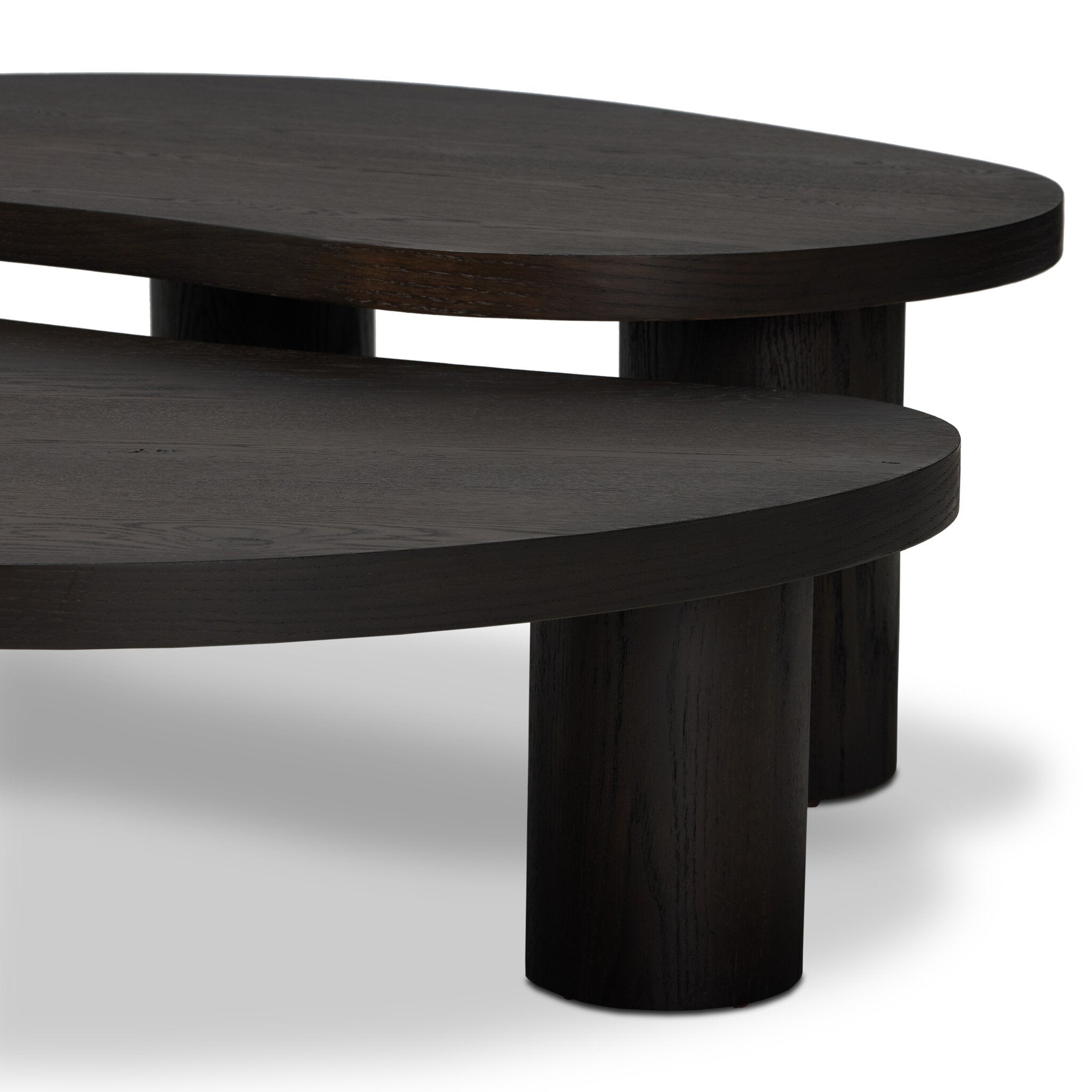 Four Hands Joji Aged Black Nesting Coffee Table detail view 2