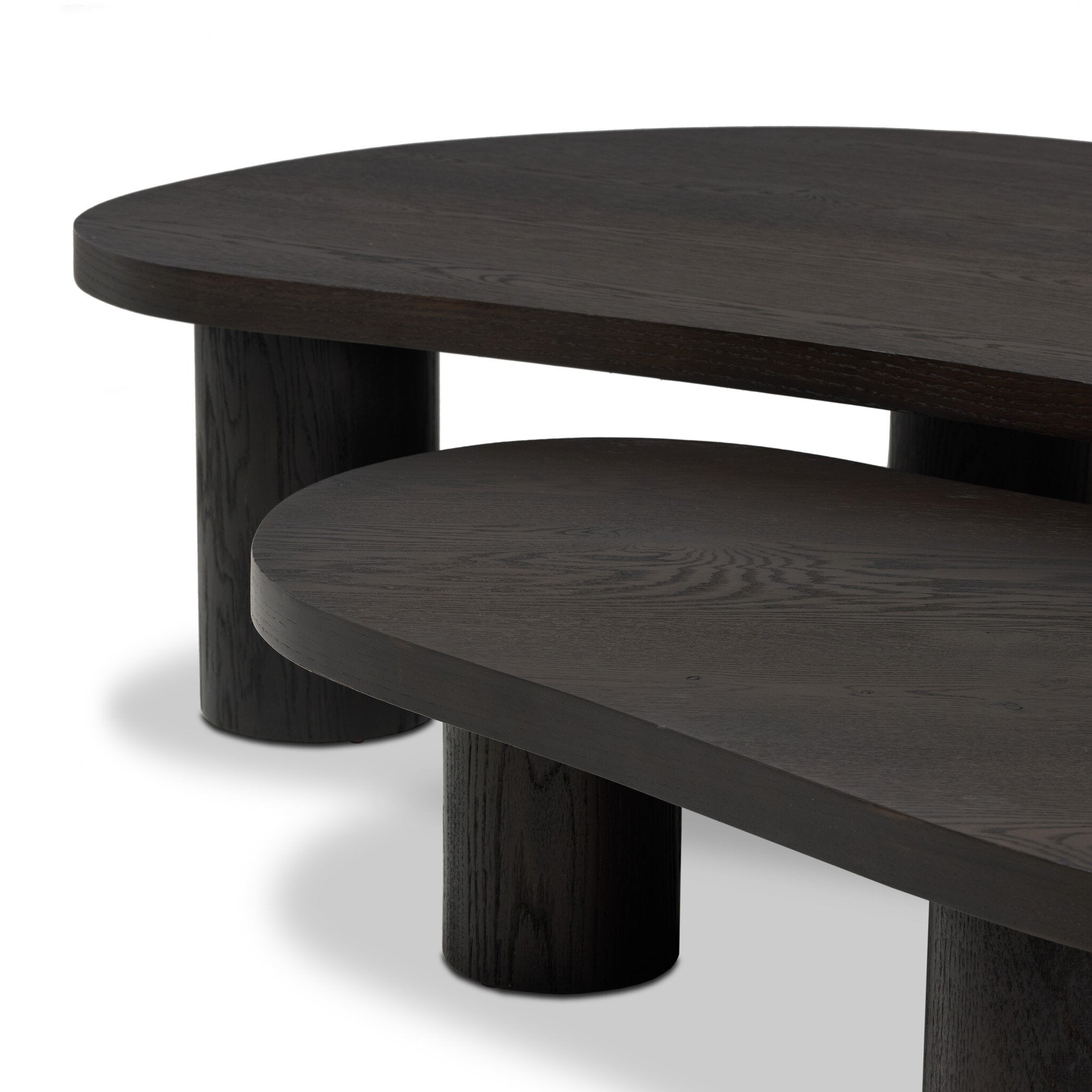Four Hands Joji Aged Black Nesting Coffee Table detail view 3