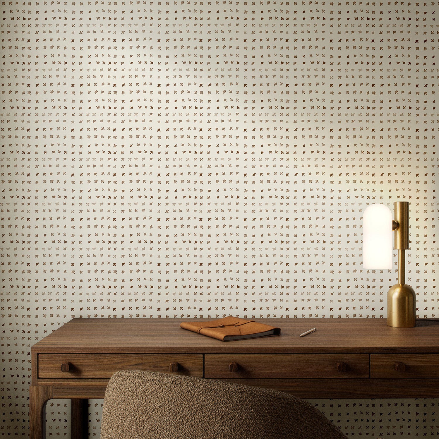 Jess Engle x Four Hands Bisous Terracotta I Wallpaper