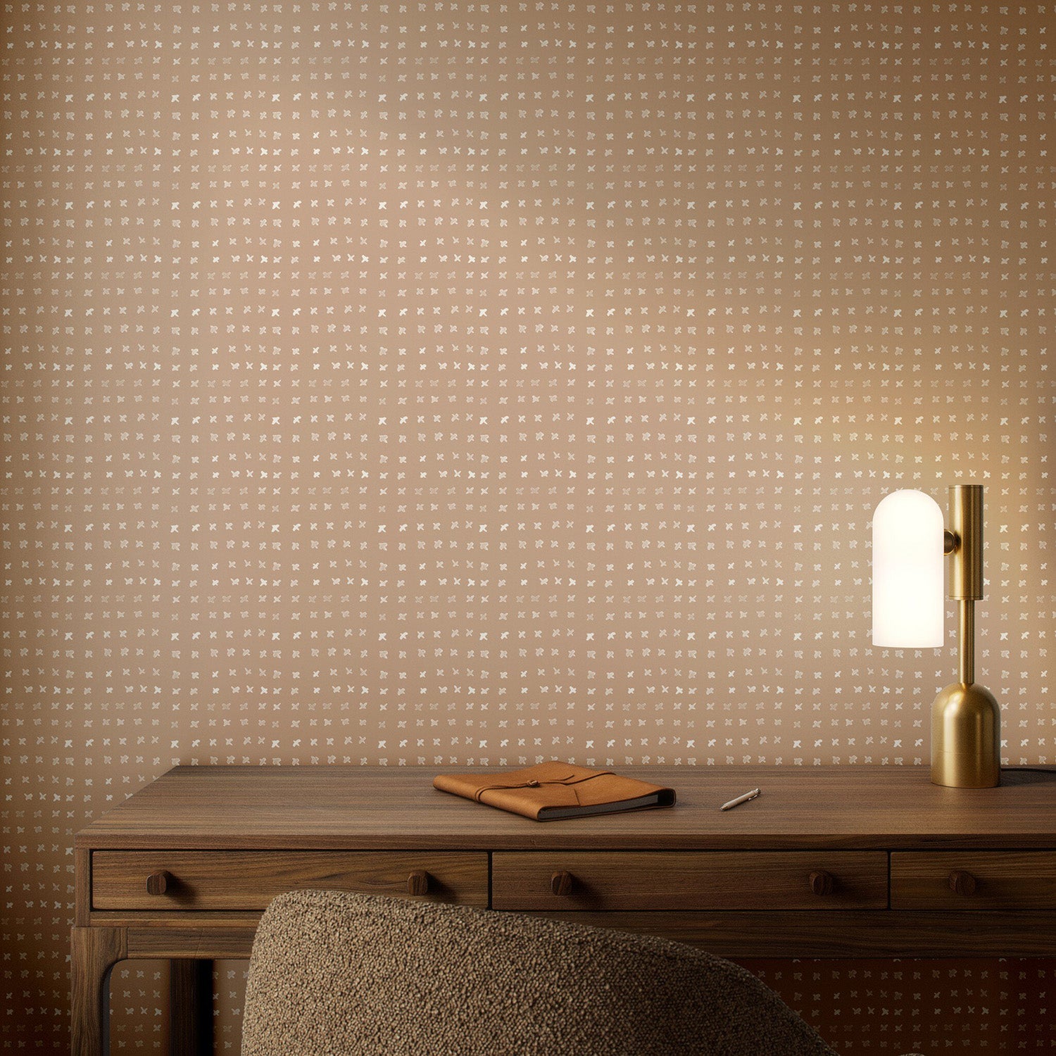 Jess Engle x Four Hands Bisous Tan II Wallpaper