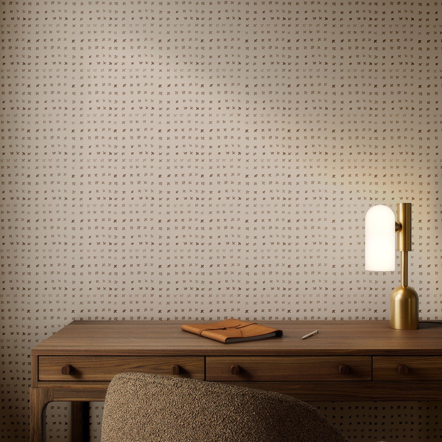 Jess Engle x Four Hands Bisous Taupe I Wallpaper