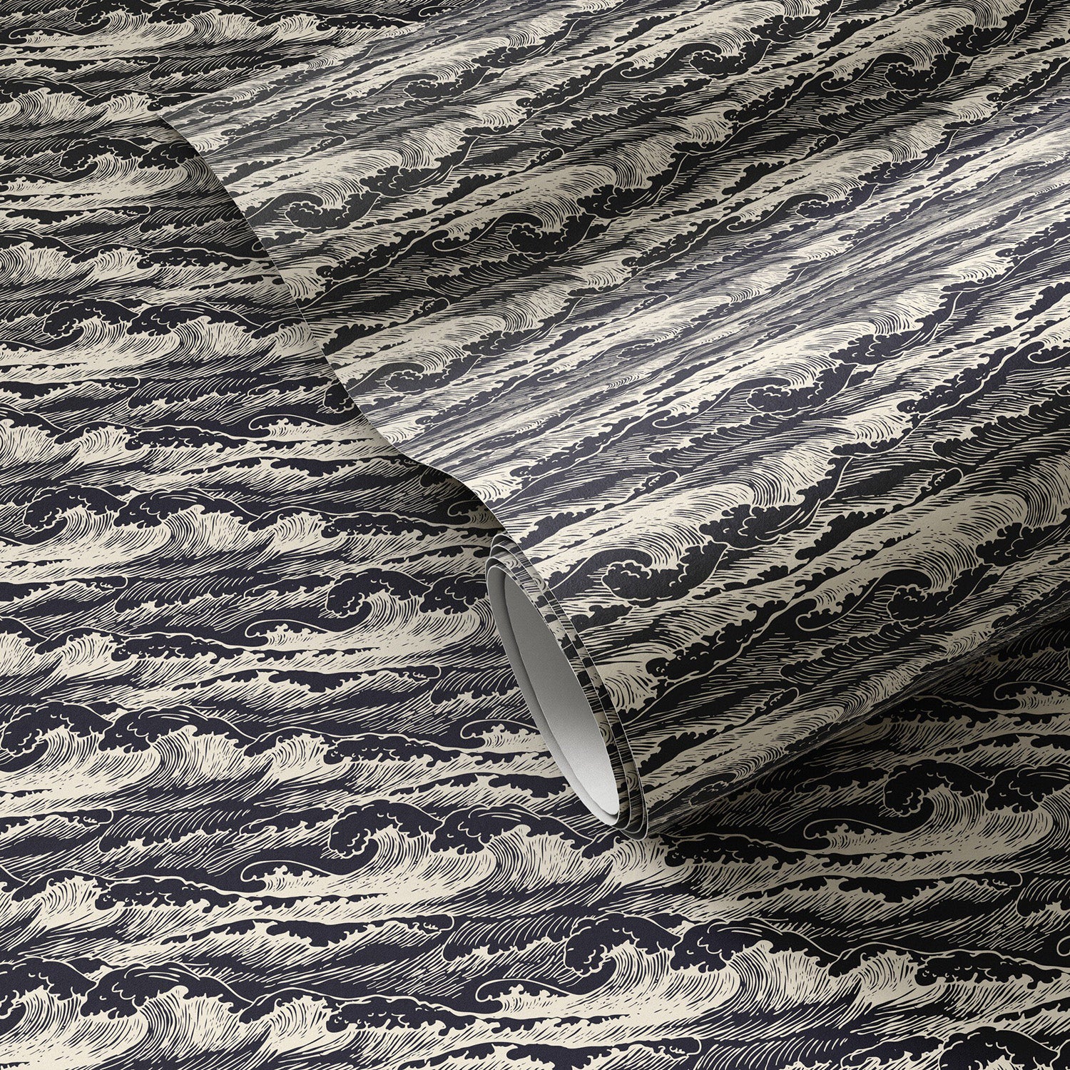 Getty Images x Four Hands Wavebreak Black I Wallpaper