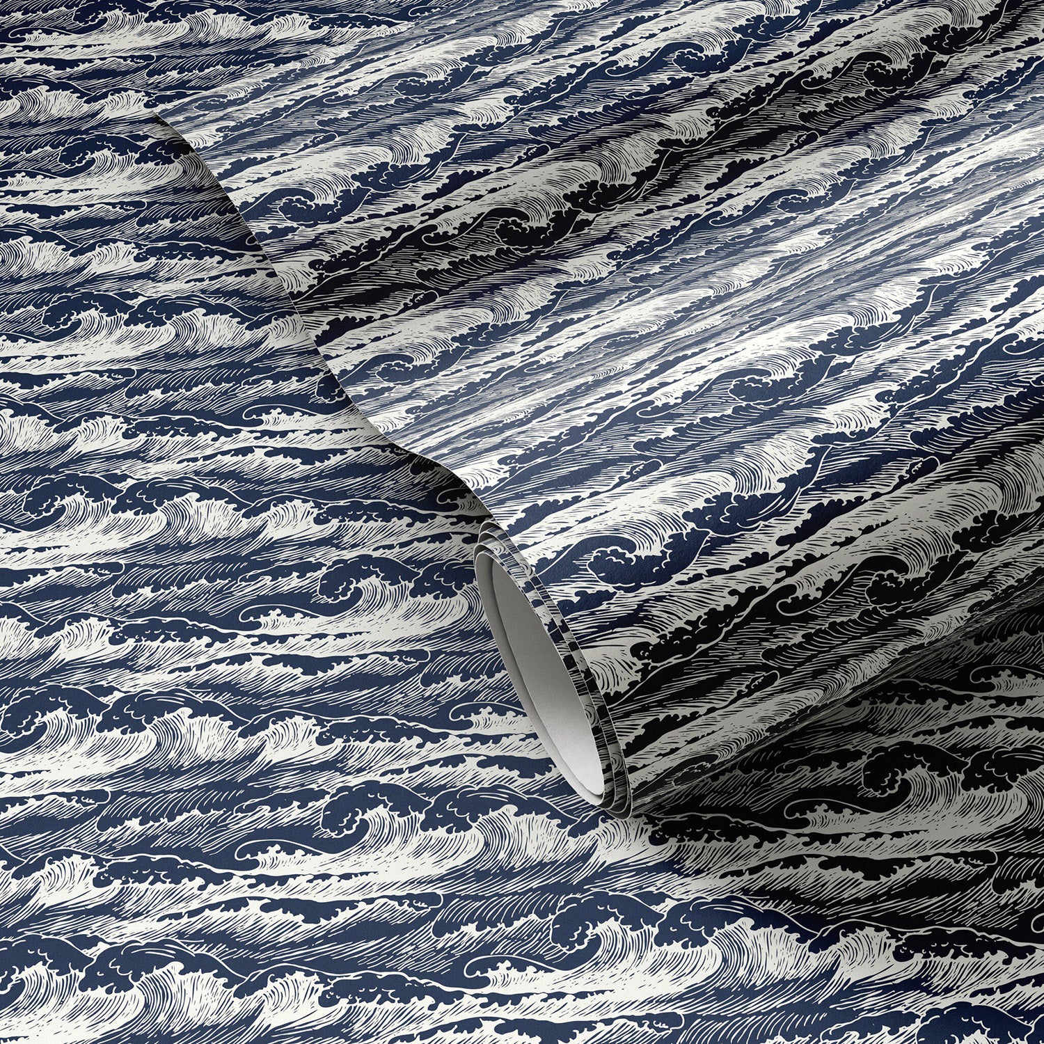 Getty Images x Four Hands Wavebreak Navy I Wallpaper