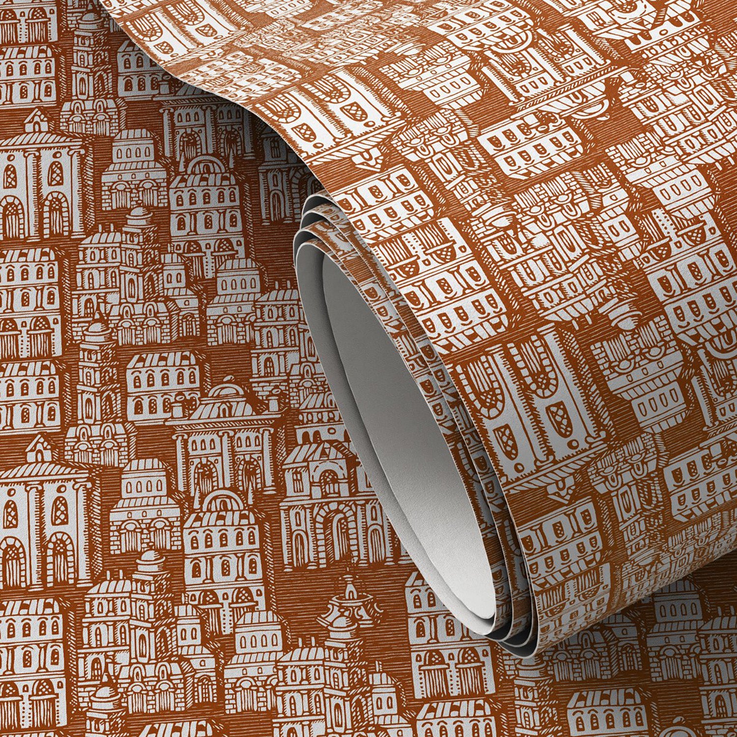 Getty Images x Four Hands Cosmopolis Terracotta I Wallpaper