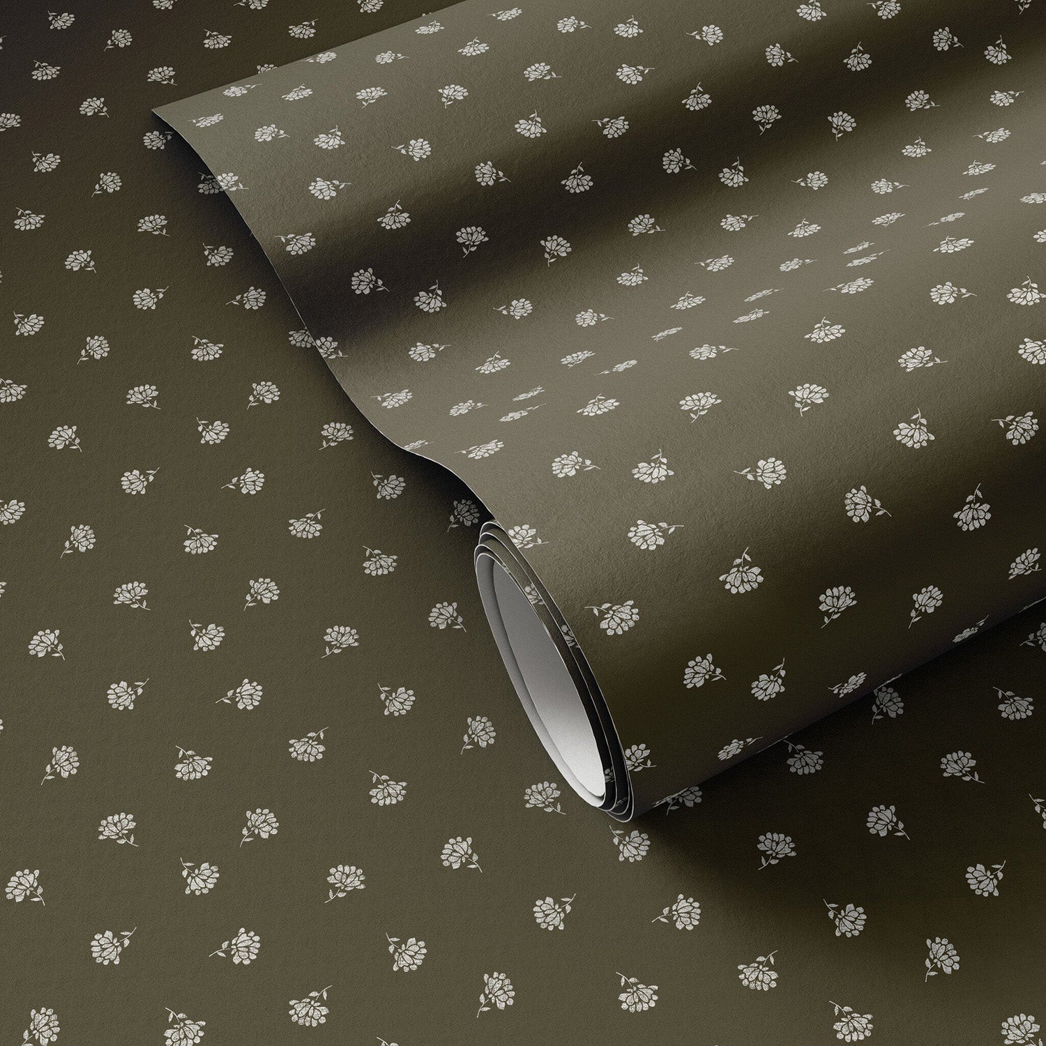 Gold Rush Art Co. x Four Hands Small Floral Olive I Wallpaper