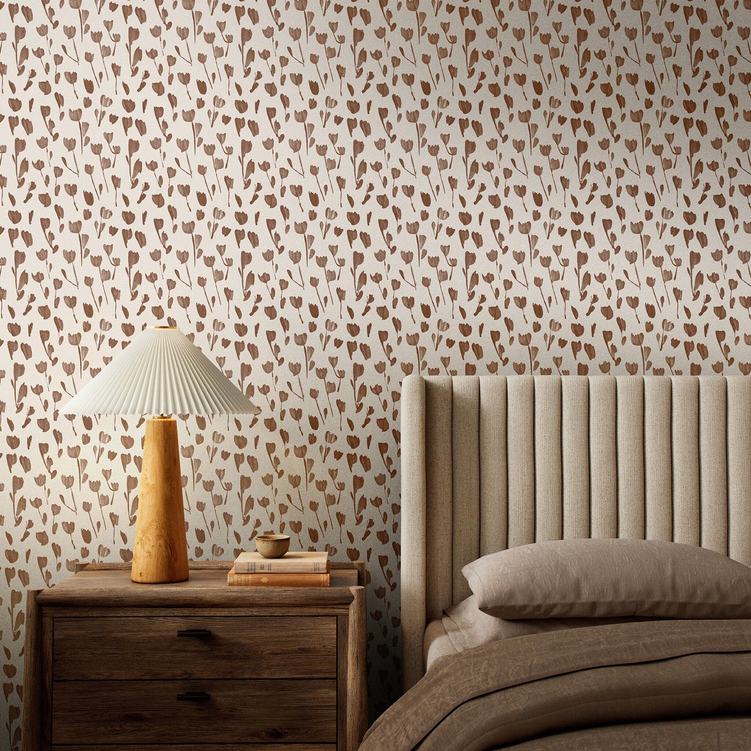 Roseanne Kenny x Four Hands Wild Flowers I Terracotta I Wallpaper