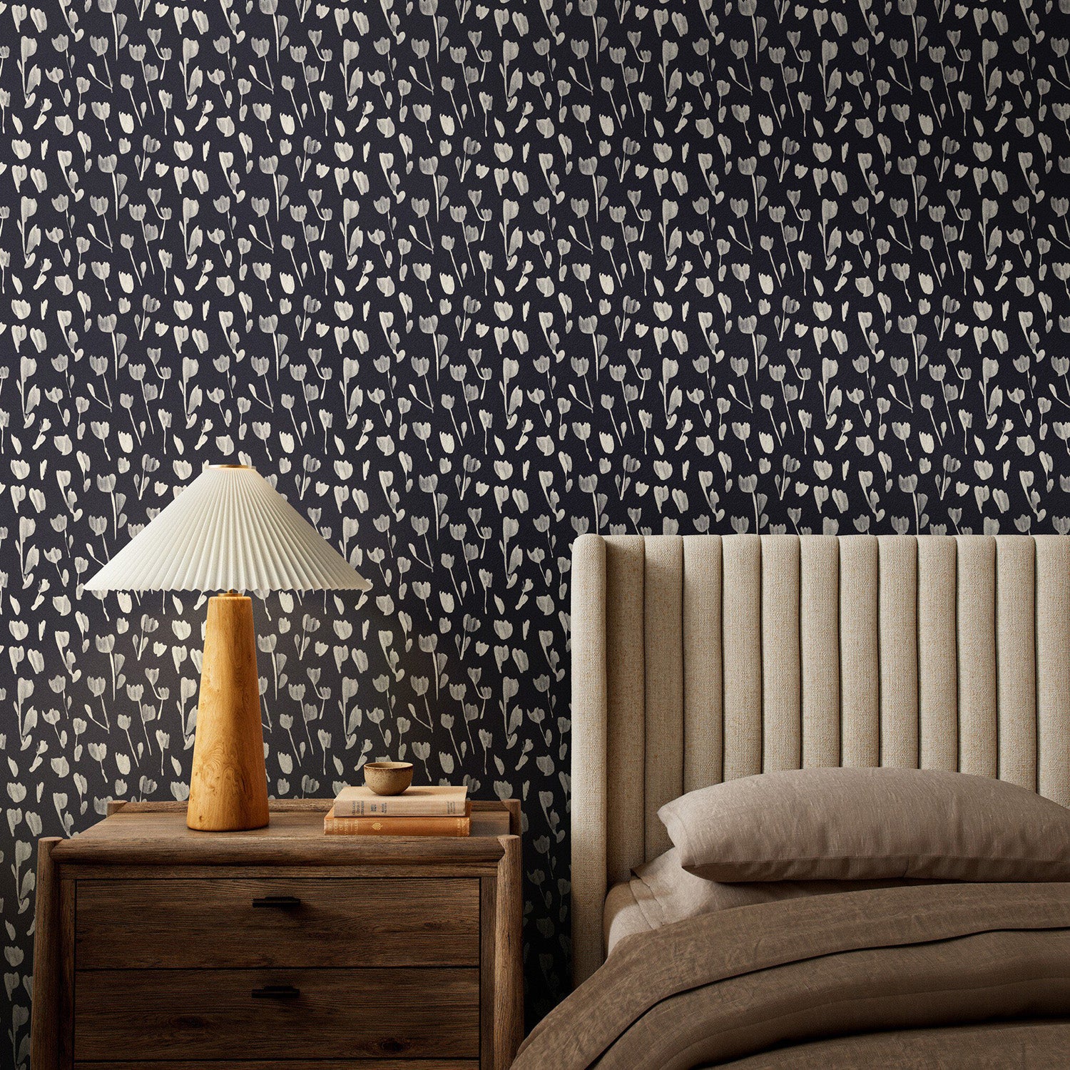 Roseanne Kenny x Four Hands Wild Flowers I Black II Wallpaper