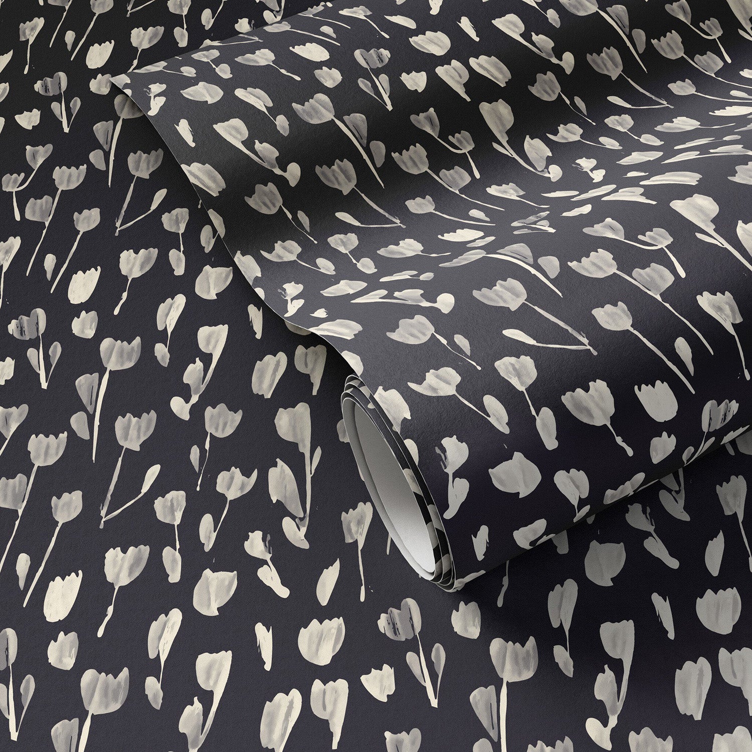 Roseanne Kenny x Four Hands Wild Flowers I Black II Wallpaper