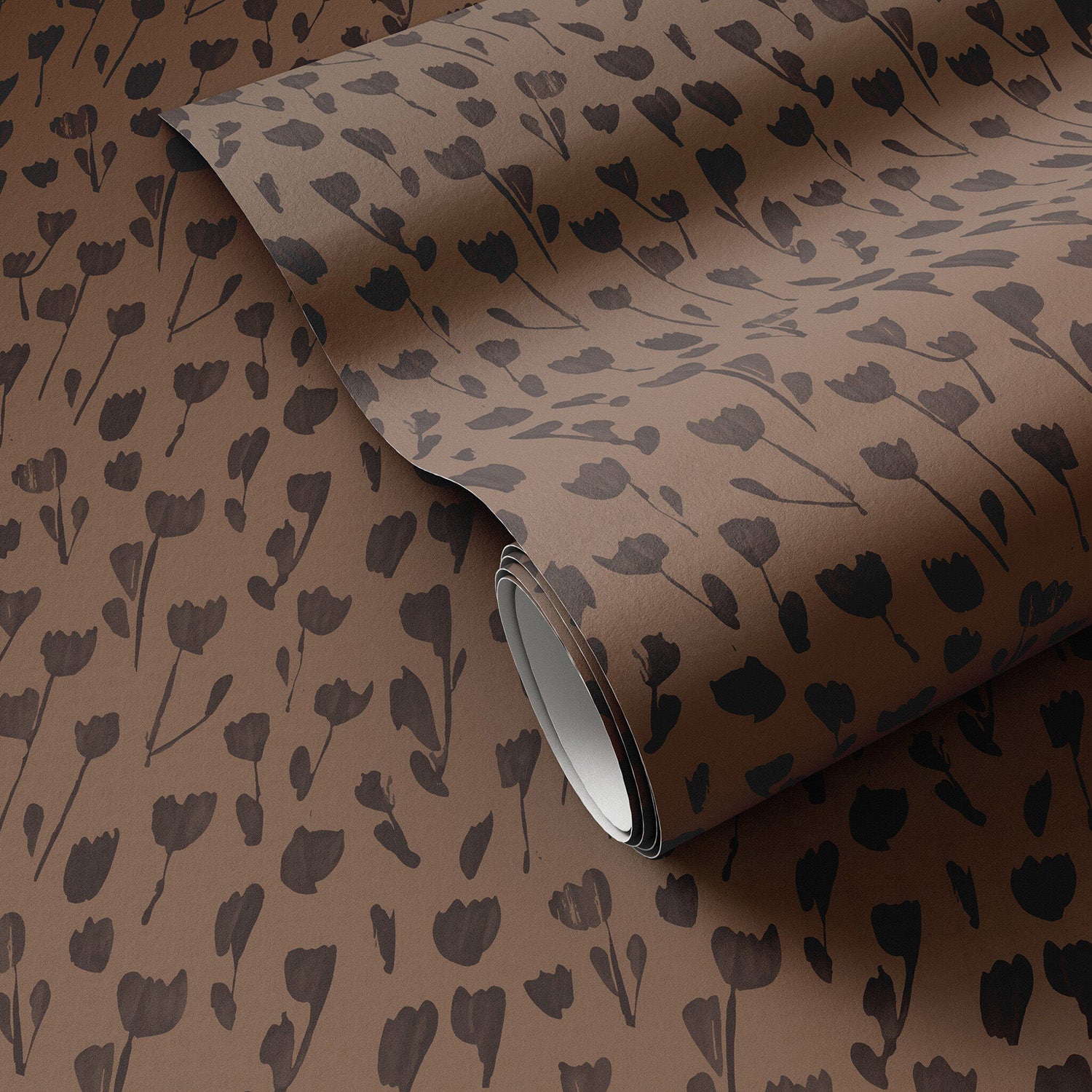 Roseanne Kenny x Four Hands Wild Flowers I Black & Tan I Wallpaper