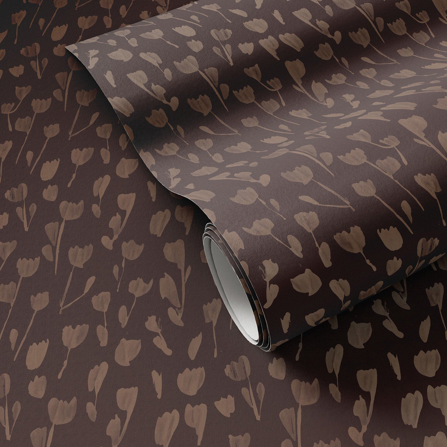 Roseanne Kenny x Four Hands Wild Flowers I Black & Tan II Wallpaper