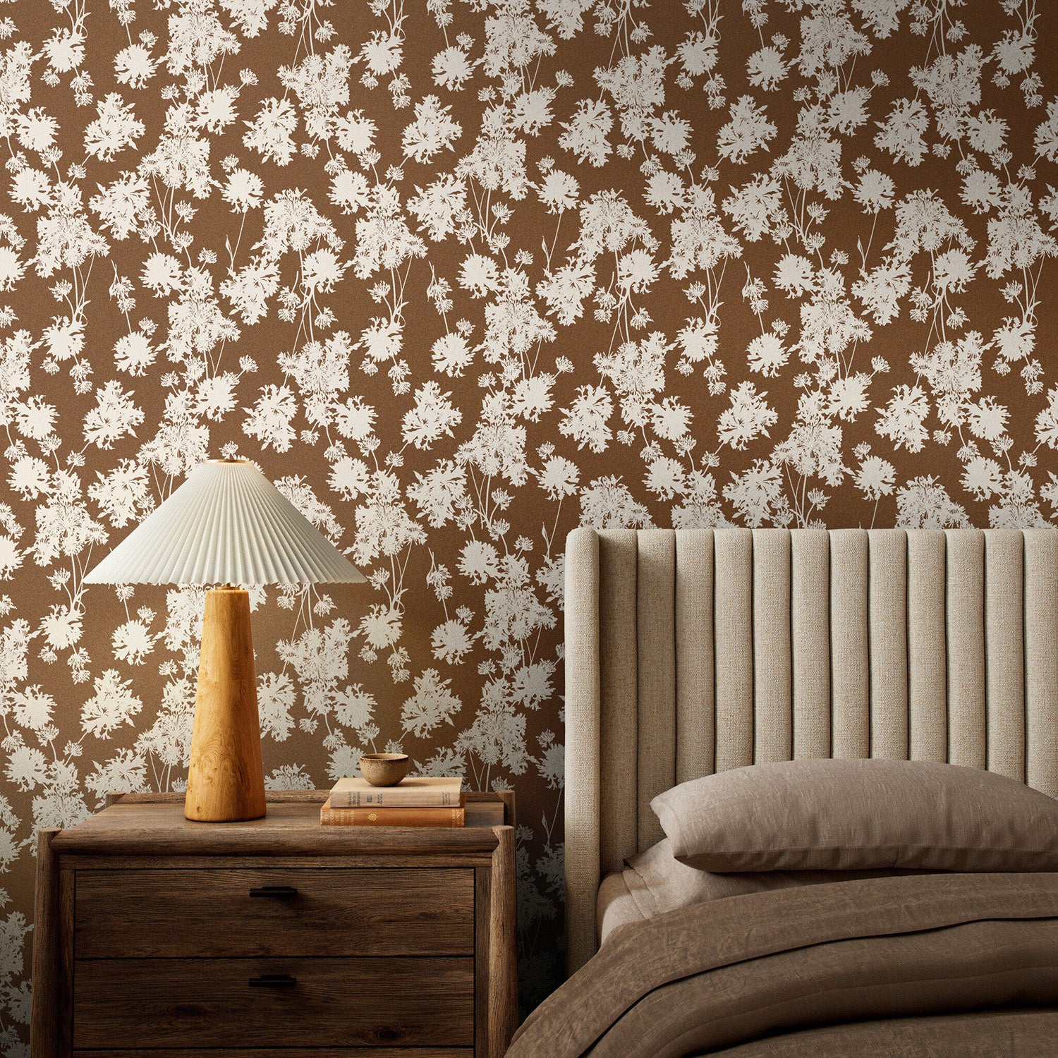 Gold Rush Art Co. x Four Hands Flora Terracotta I Wallpaper