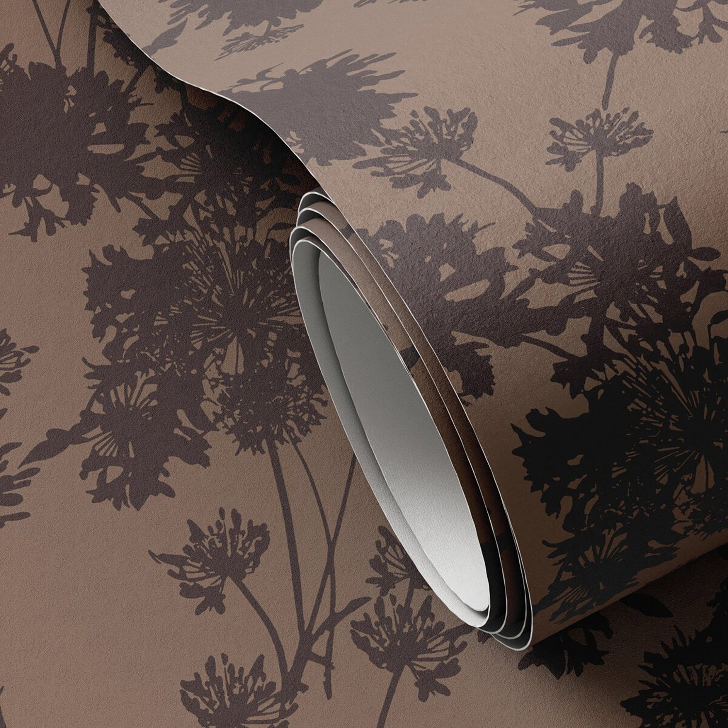 Gold Rush Art Co. x Four Hands Flora Black & Tan II Wallpaper