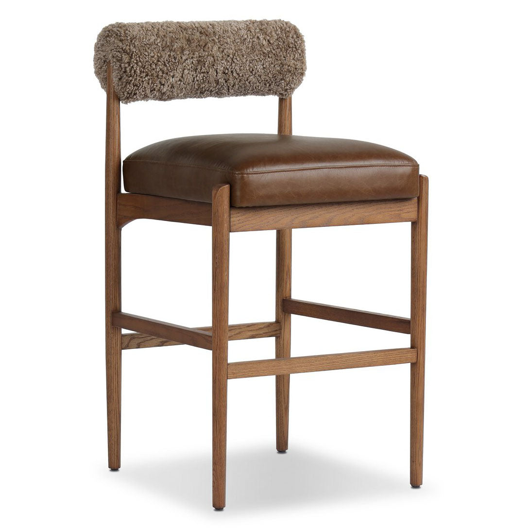 Four Hands Jazelle Havana Brown Bar Stool