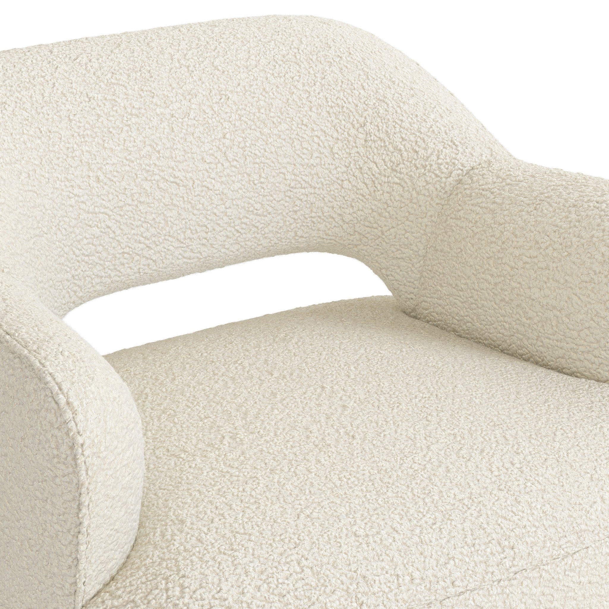 Four Hands Blythe Sheepskin Natural Swivel Chair detail view