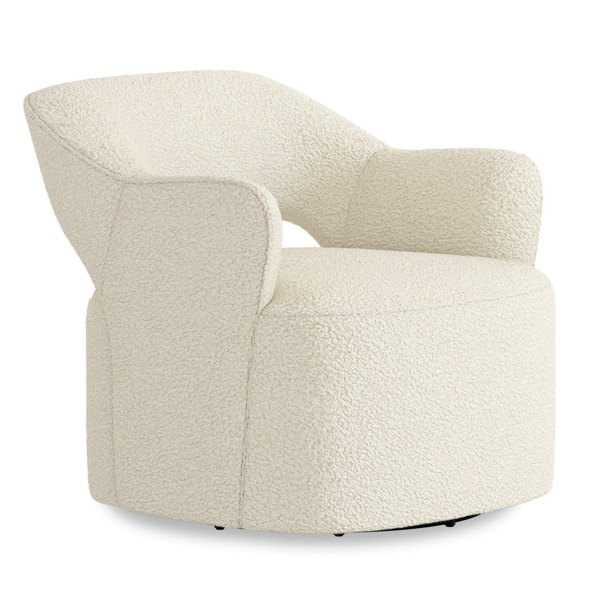 Four Hands Blythe Sheepskin Natural Swivel Chair styled view