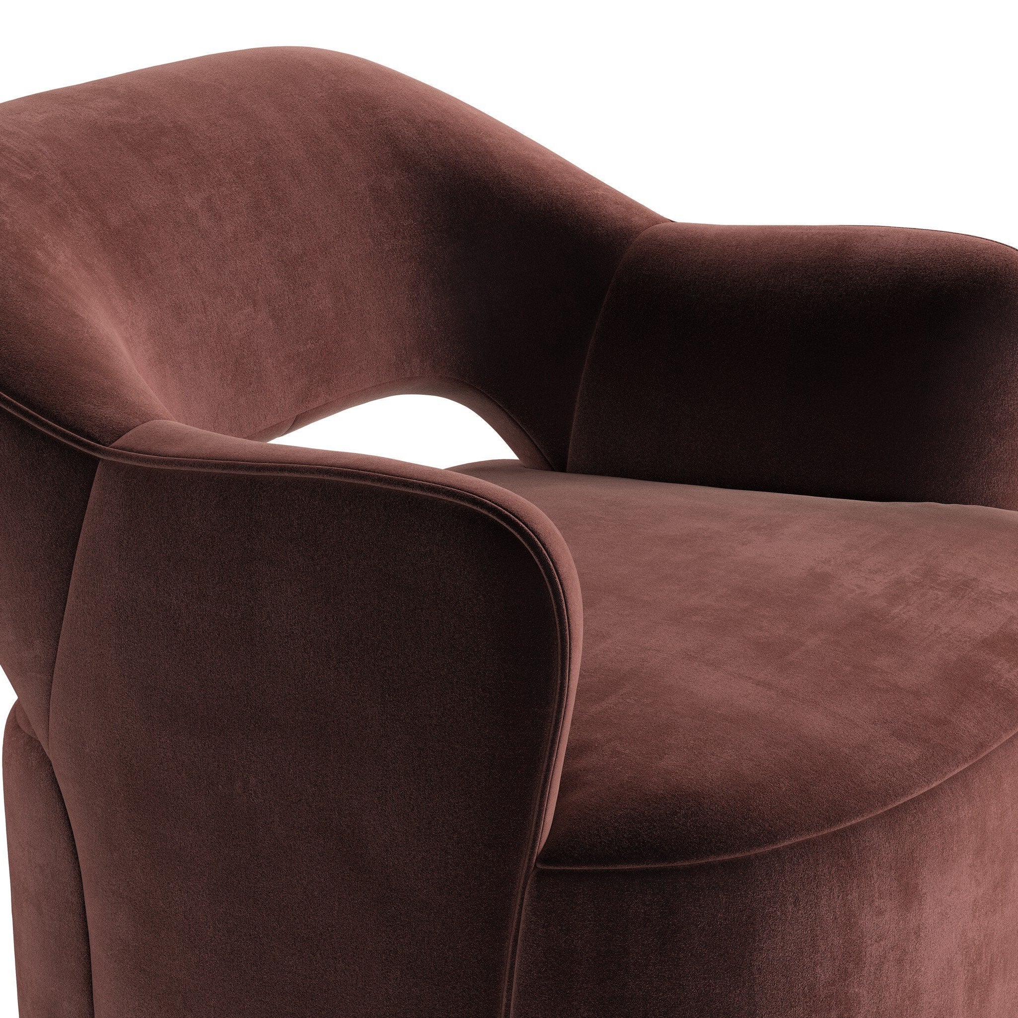 Four Hands Blythe Surrey Plum Swivel Chair detail view 2