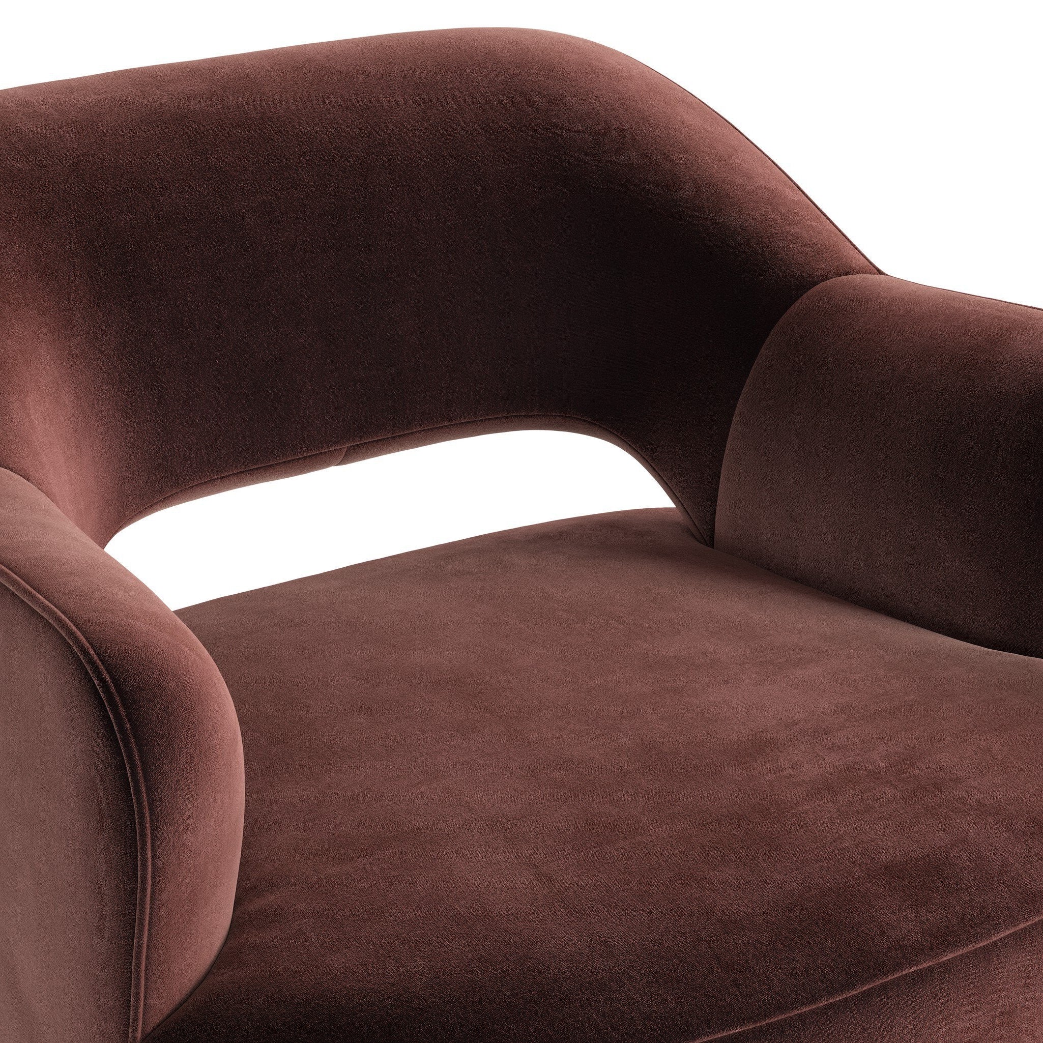 Four Hands Blythe Surrey Plum Swivel Chair detail view