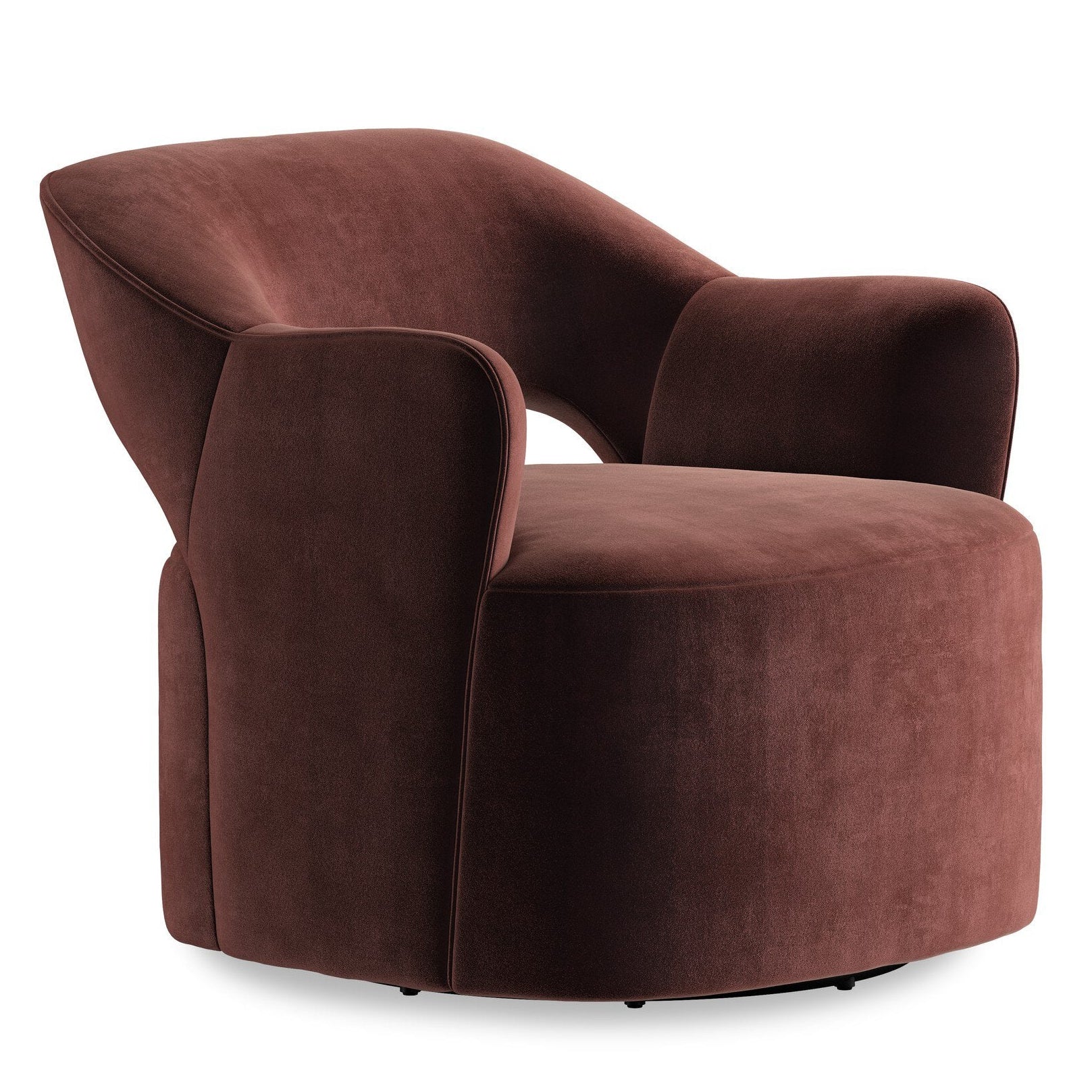 Four Hands Blythe Surrey Plum Swivel Chair styled view