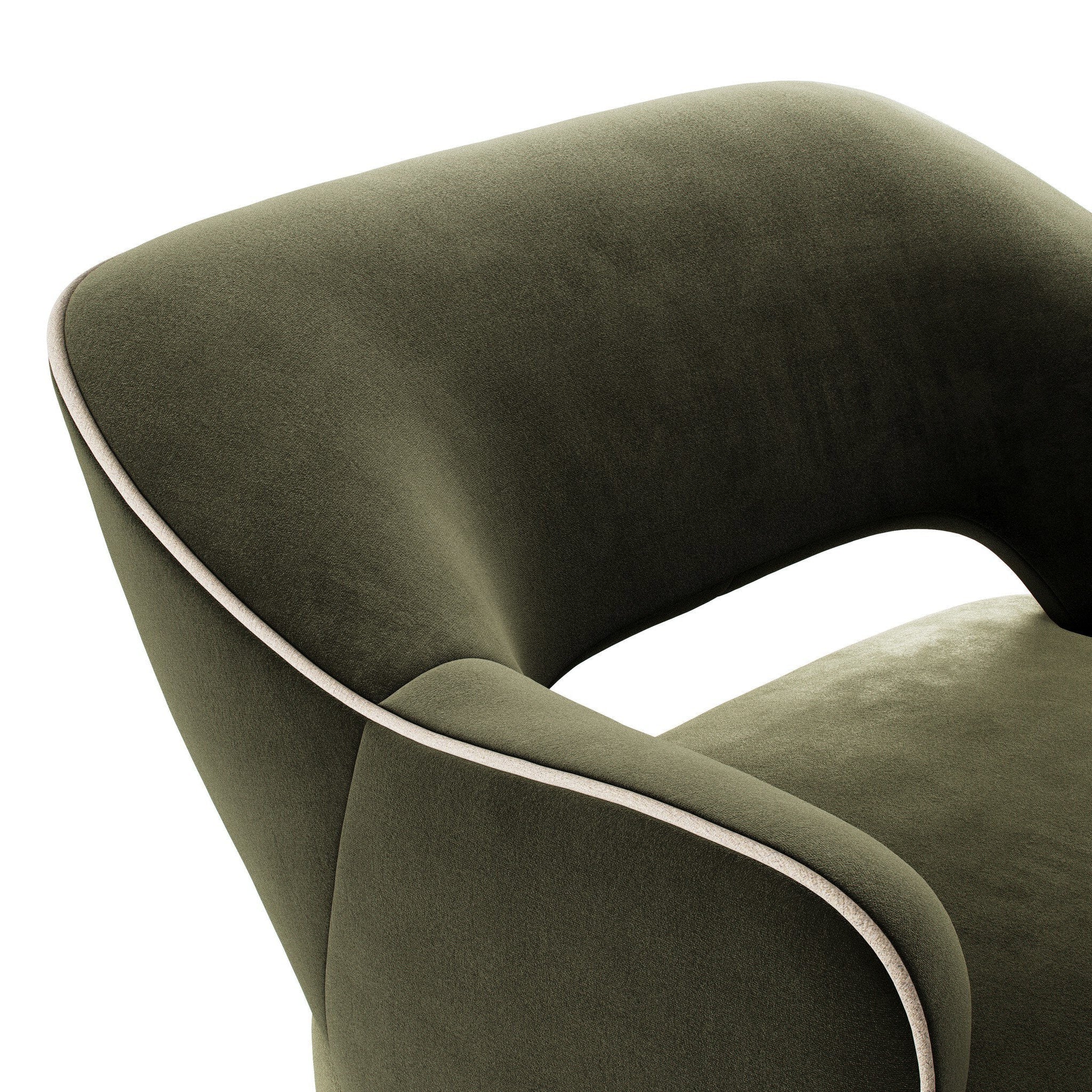 Four Hands Blythe Surrey Olive Swivel Chair detail view 2