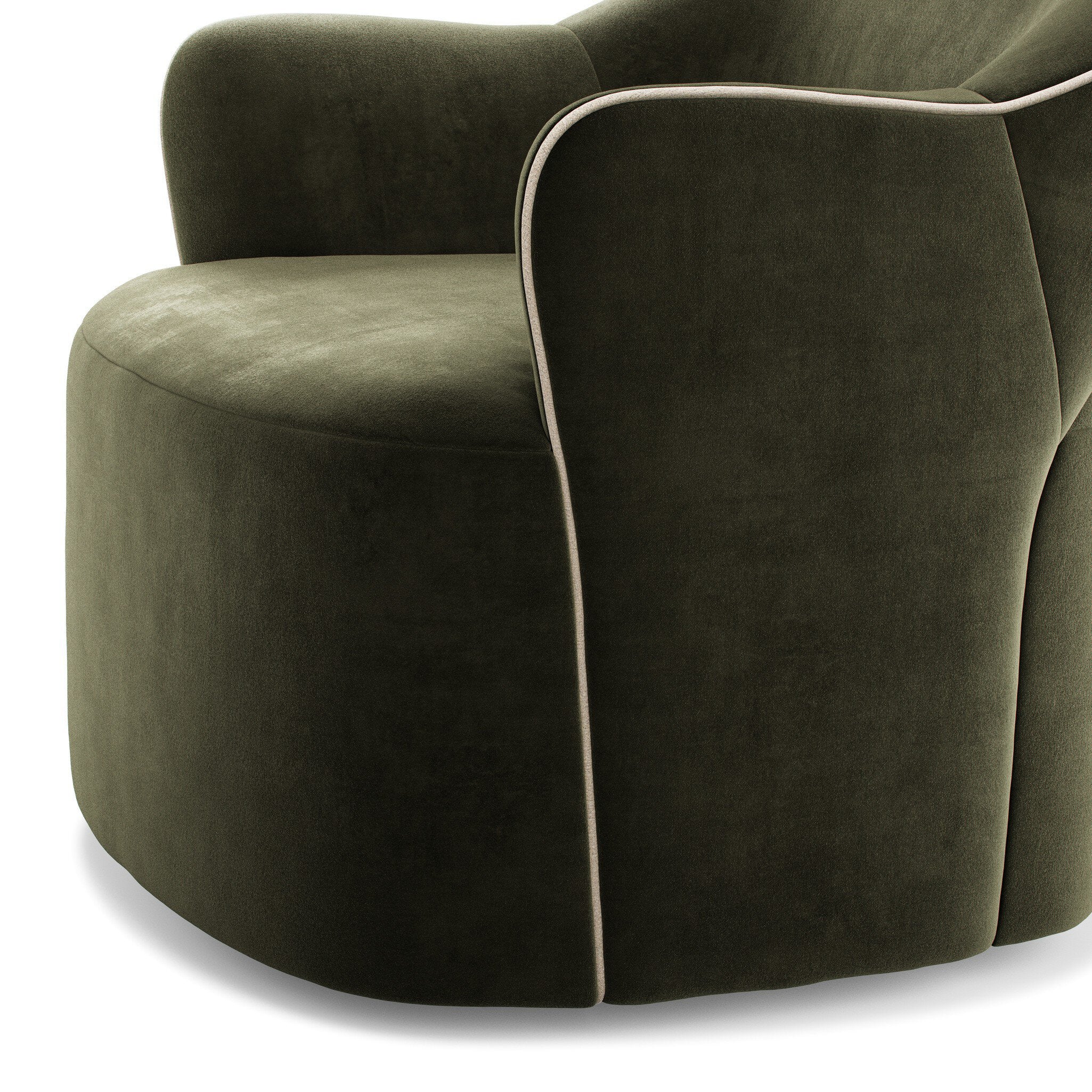 Four Hands Blythe Surrey Olive Swivel Chair detail view 3