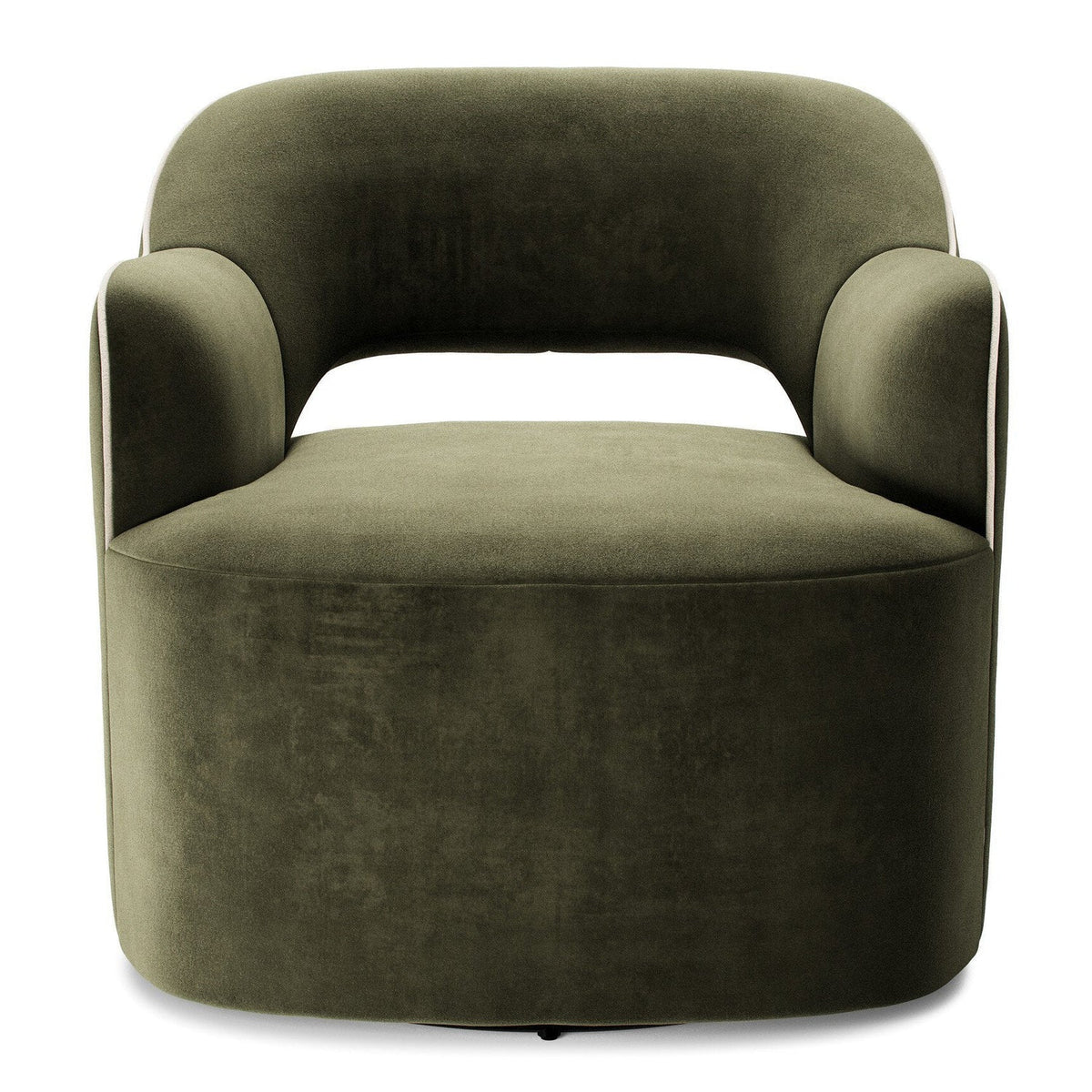 Four Hands Blythe Surrey Olive Swivel Chair front view