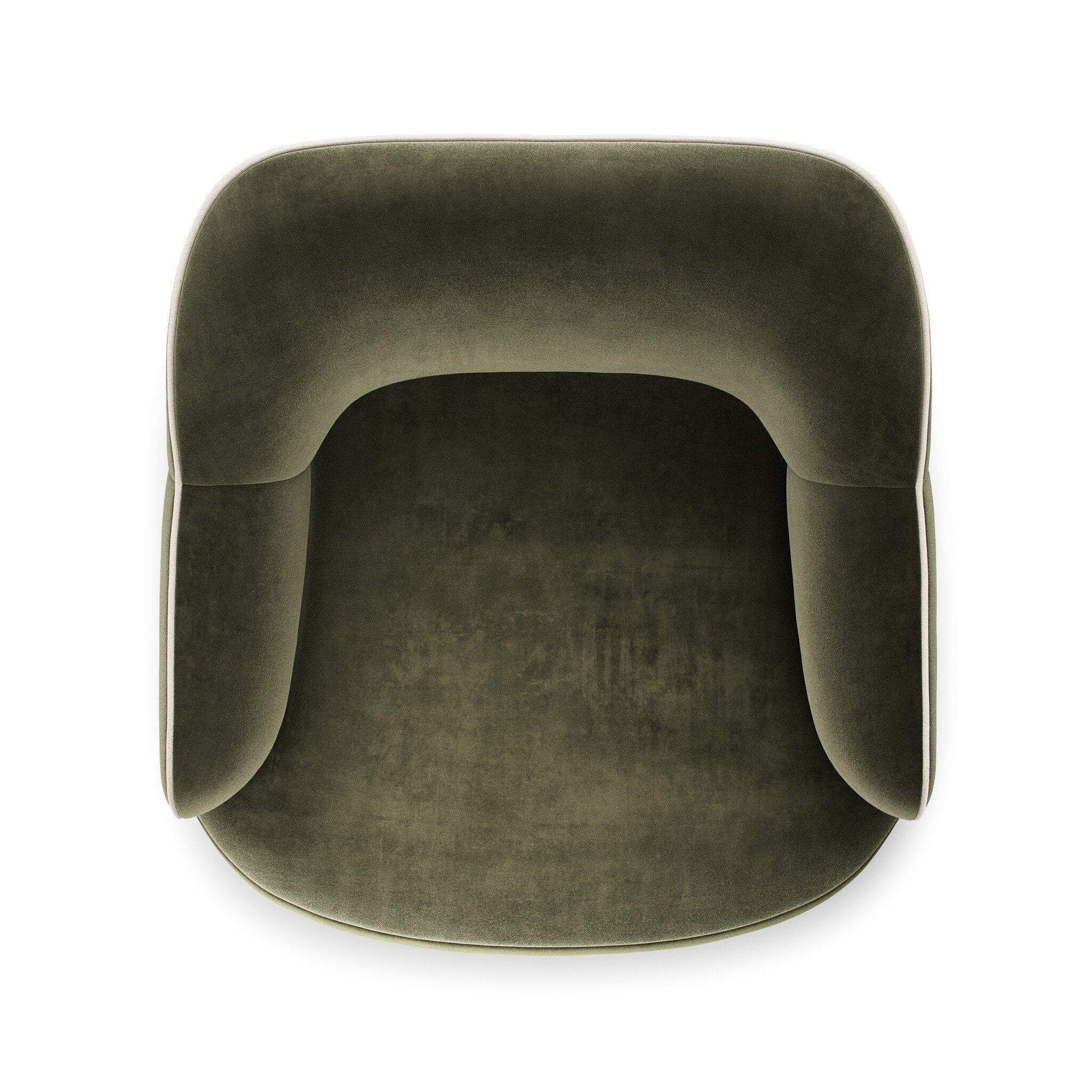 Four Hands Blythe Surrey Olive Swivel Chair top view