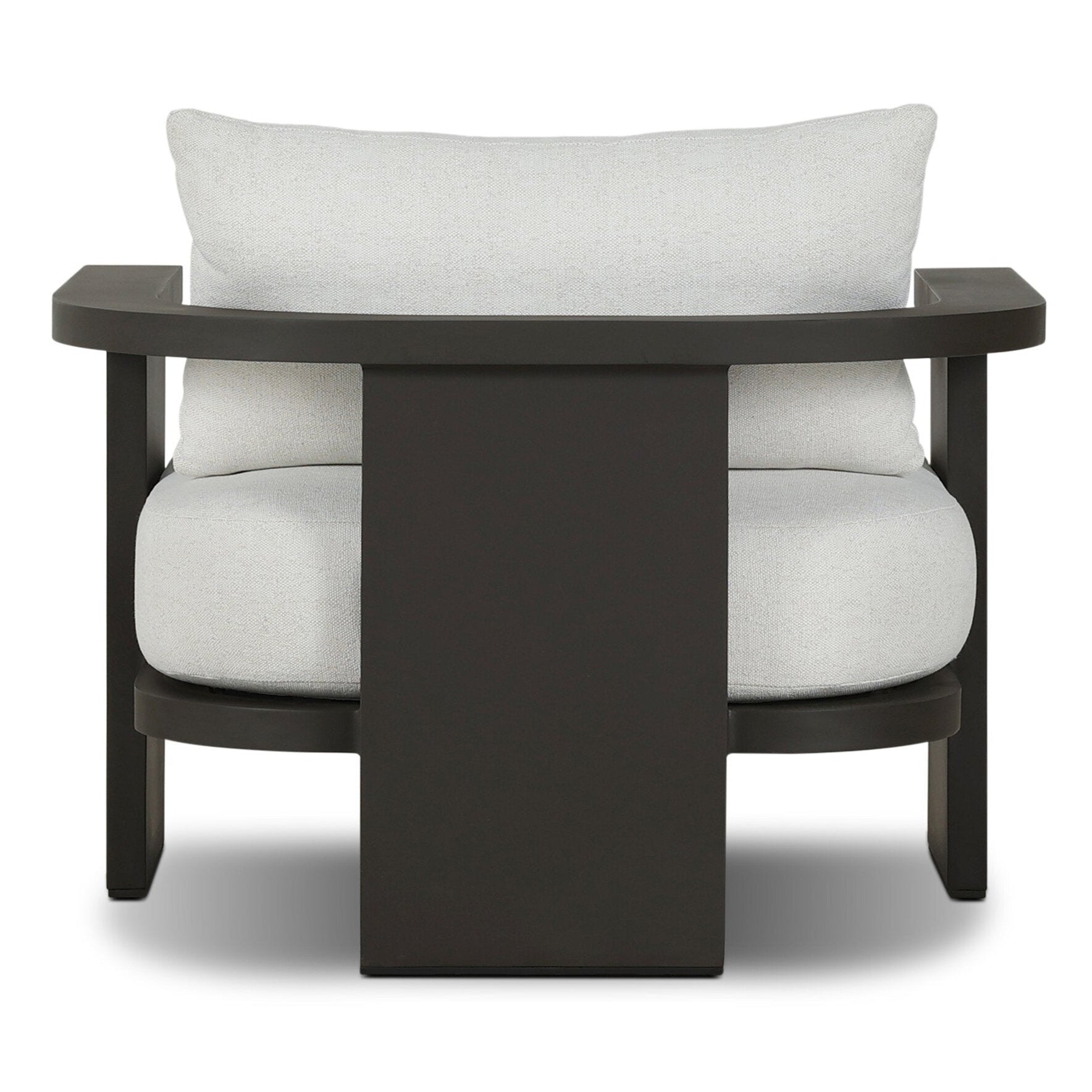 Four Hands Tahana Alessi Linen Metal Outdoor Chair back view