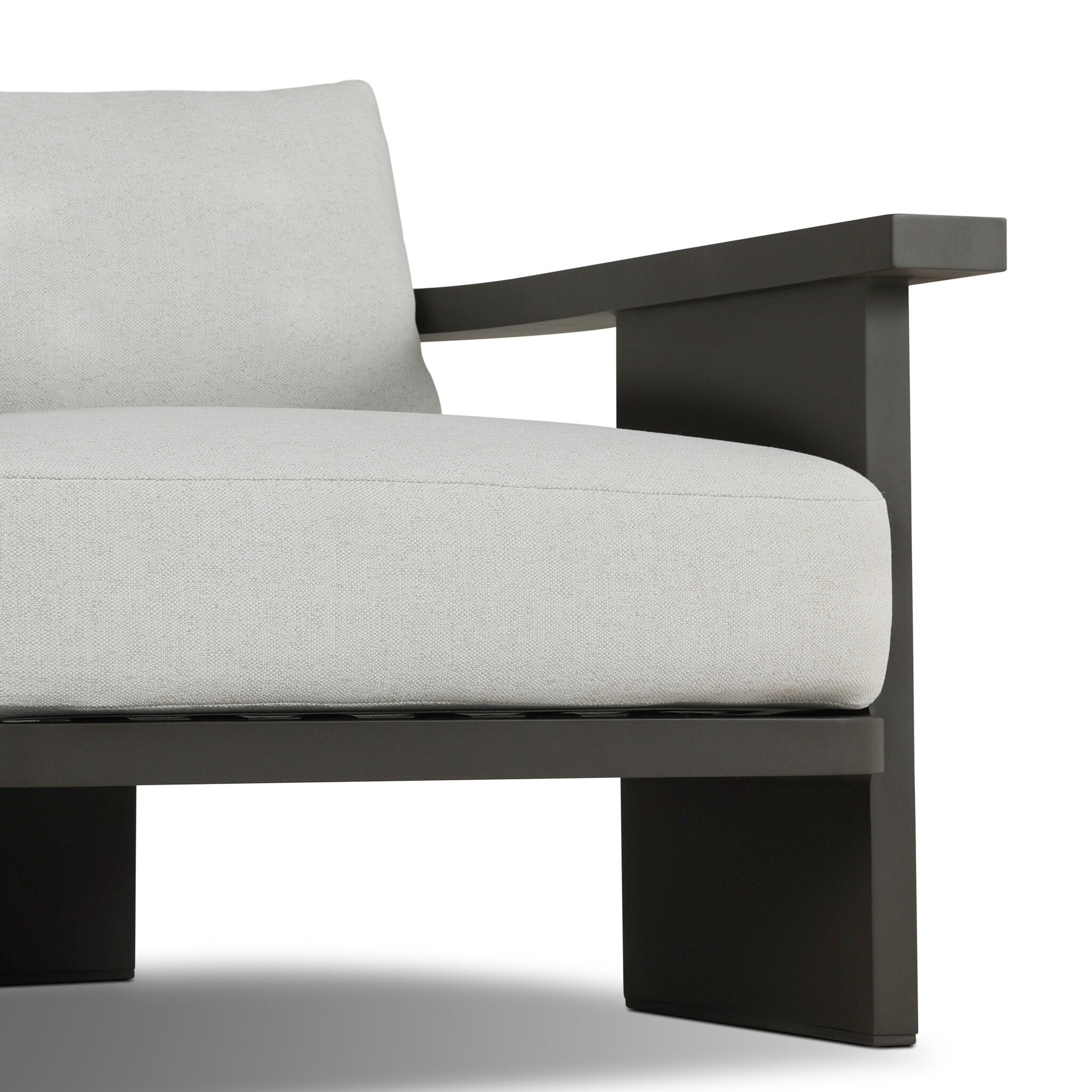 Four Hands Tahana Alessi Linen Metal Outdoor Chair detail view 6