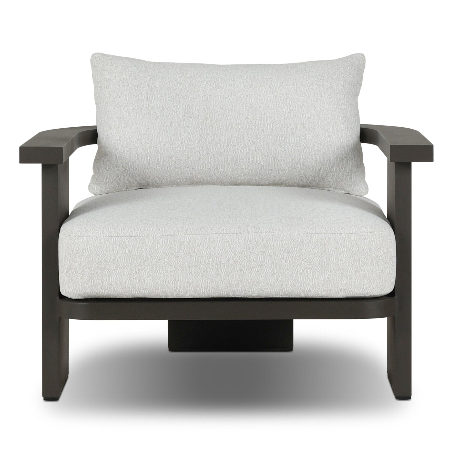 Four Hands Tahana Alessi Linen Metal Outdoor Chair front view