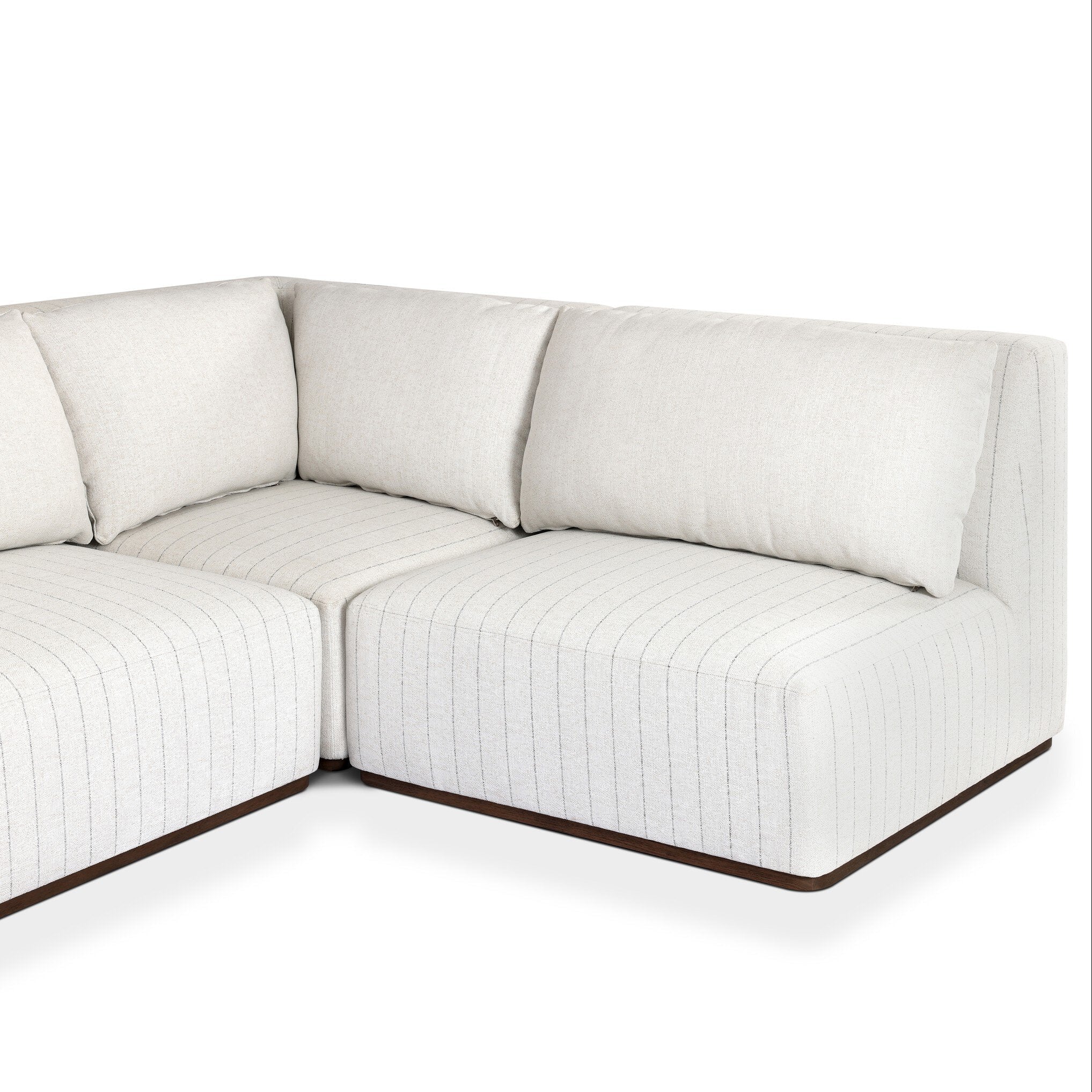 Four Hands Adler Amalfi Natural 4 Piece Outdoor Sectional Sofa close-up detail