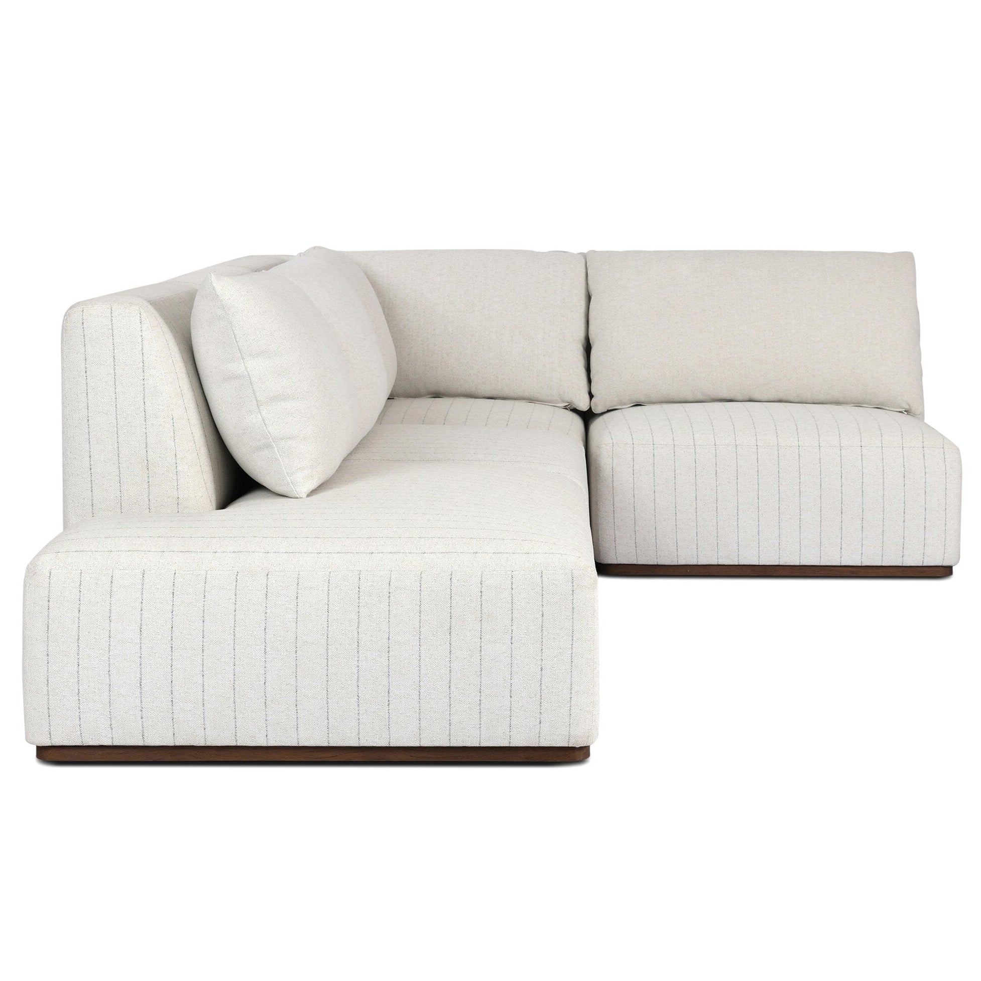 Four Hands Adler Amalfi Natural 4 Piece Outdoor Sectional Sofa side view