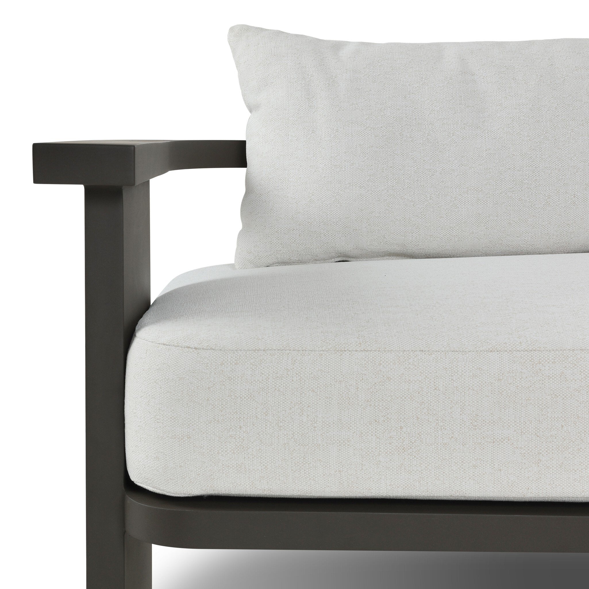 Four Hands Tahana Alessi Linen Metal Outdoor Sofa craftsmanship detail