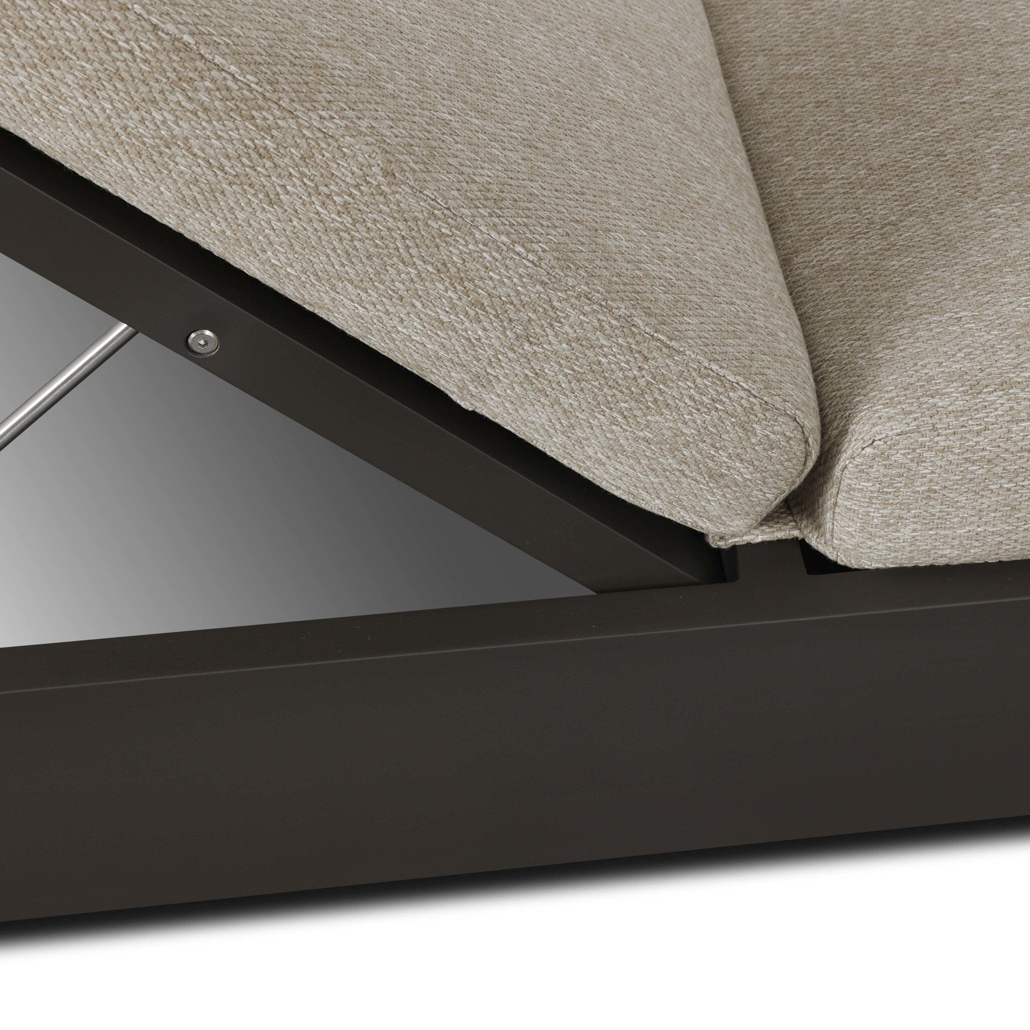 Four Hands Katari Concha Fog Outdoor Chaise finish close-up