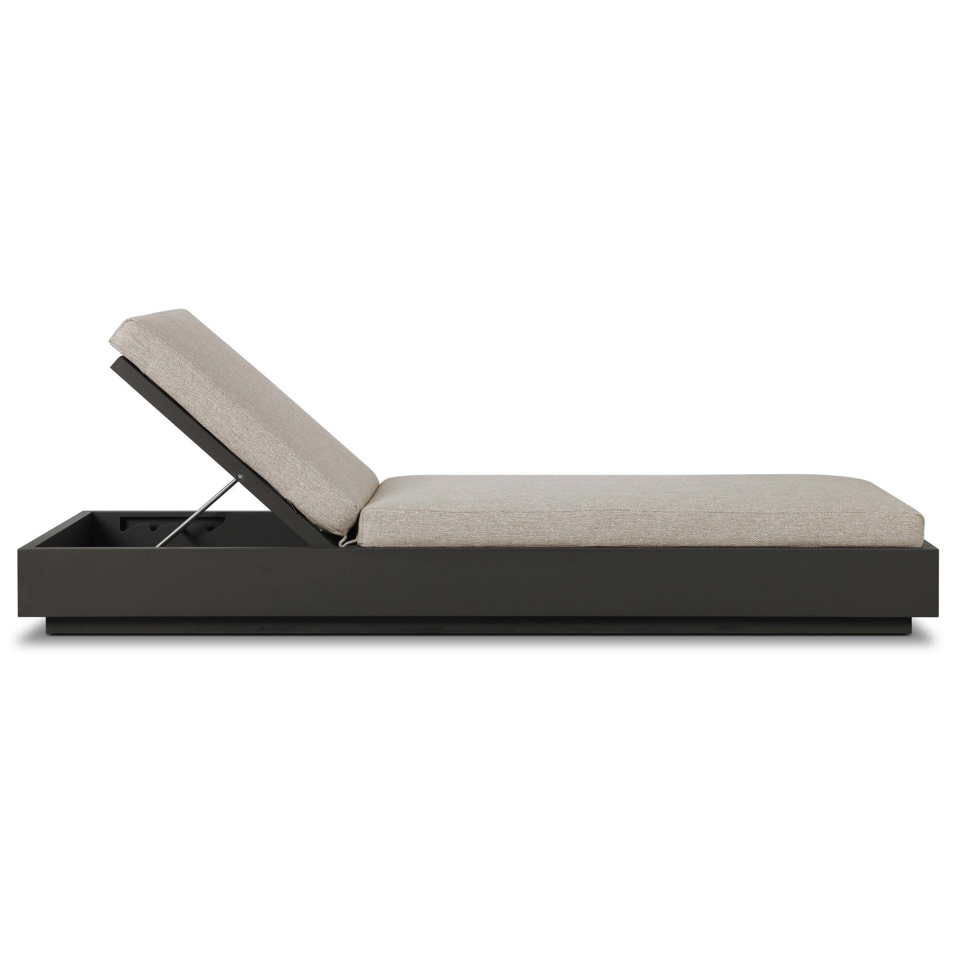 Four Hands Katari Concha Fog Outdoor Chaise side view