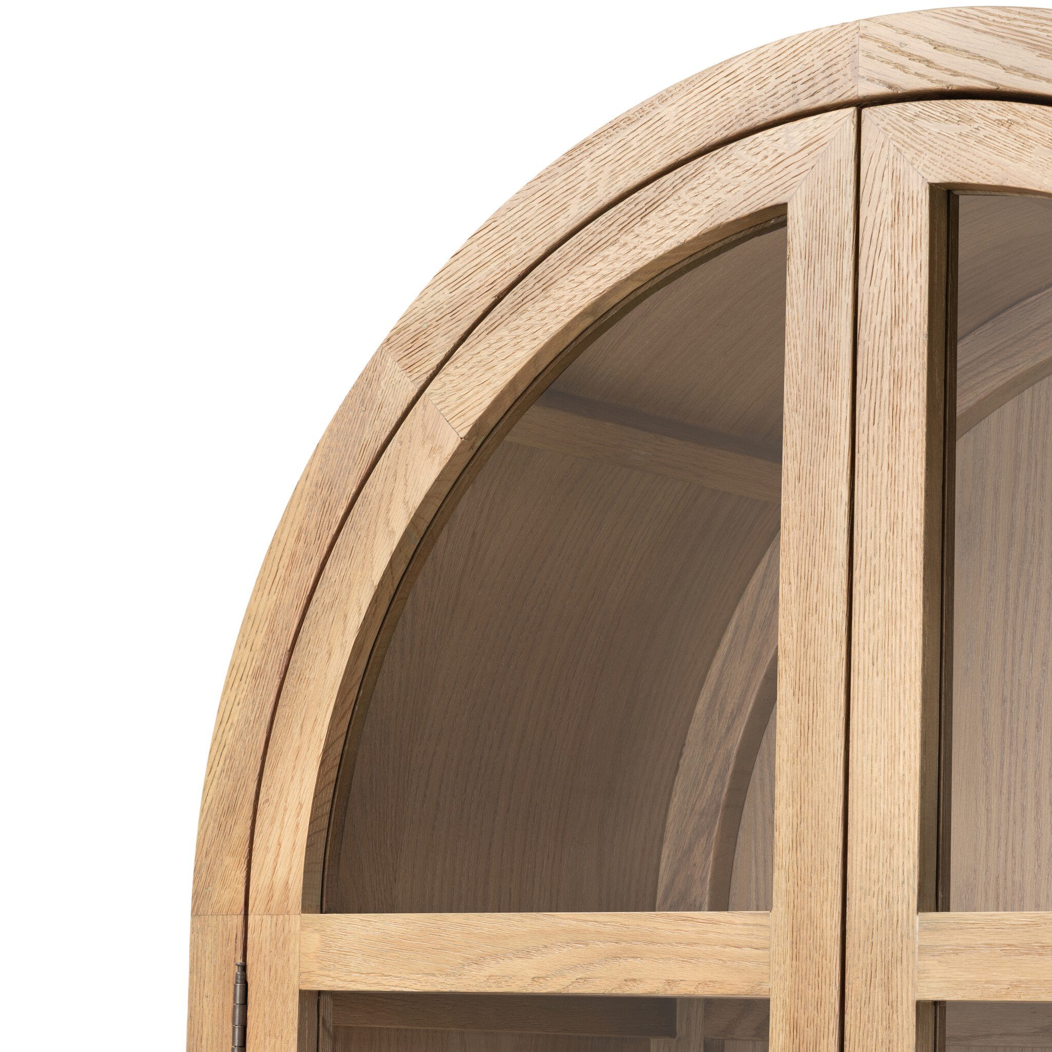 Four Hands Hepburn Drifted Smoked Oak Cabinet close-up detail