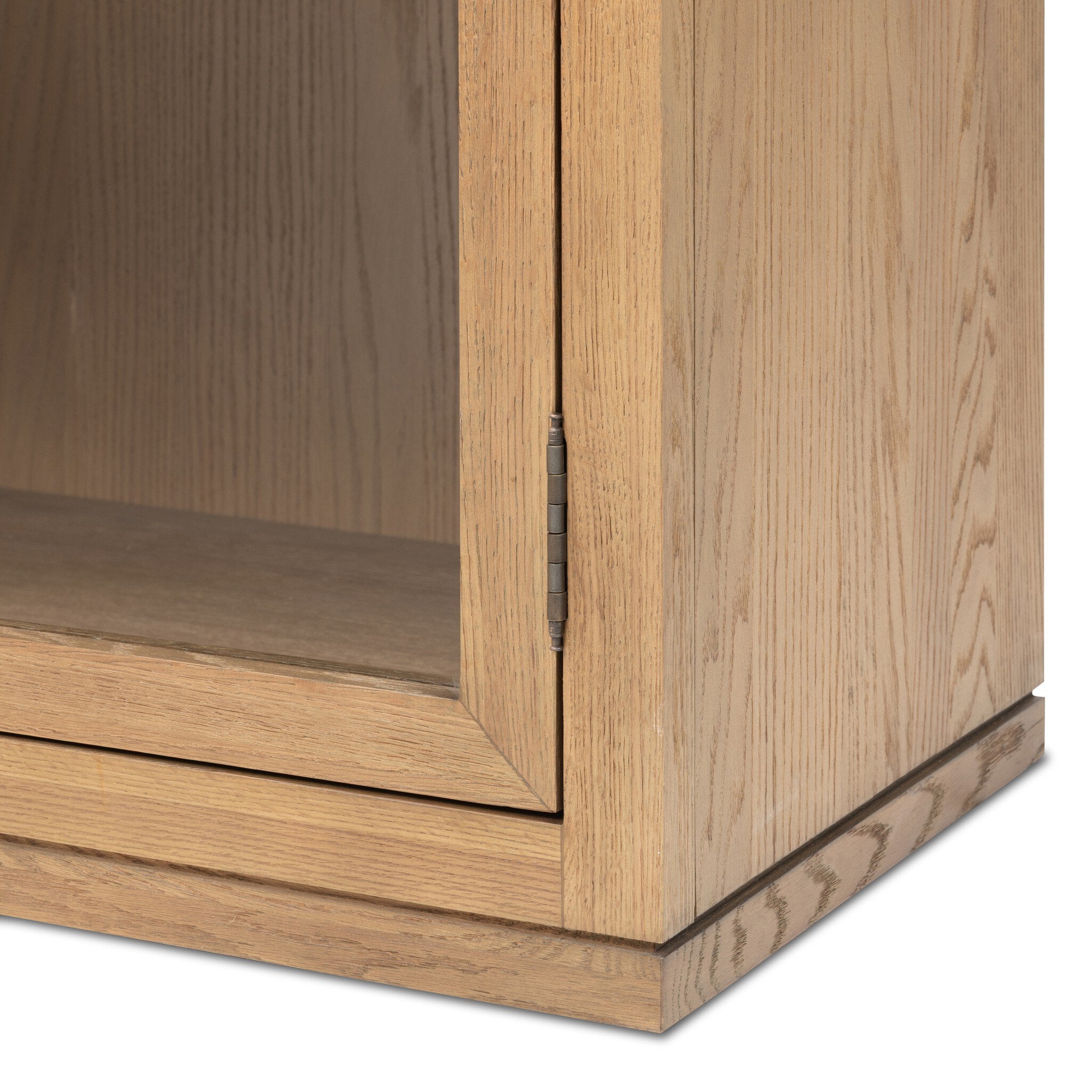 Four Hands Hepburn Drifted Smoked Oak Cabinet craftsmanship detail