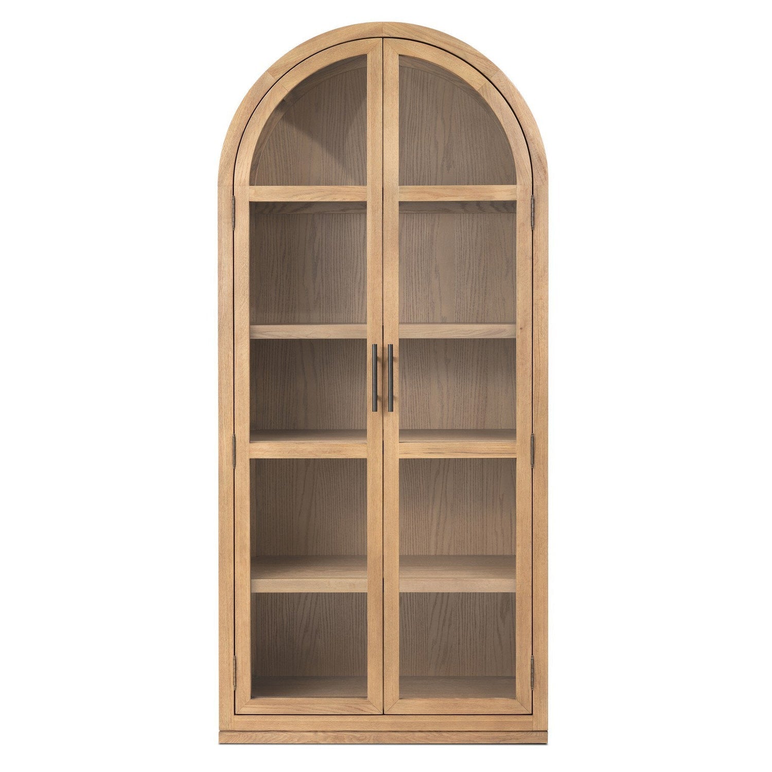 Four Hands Hepburn Drifted Smoked Oak Cabinet front view