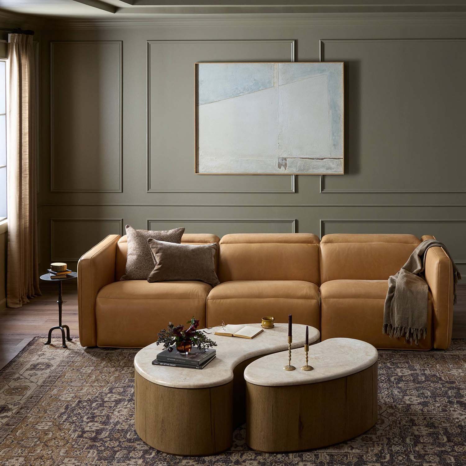 Four Hands Kenlee Power Recliner 2 Piece Sectional Sofa