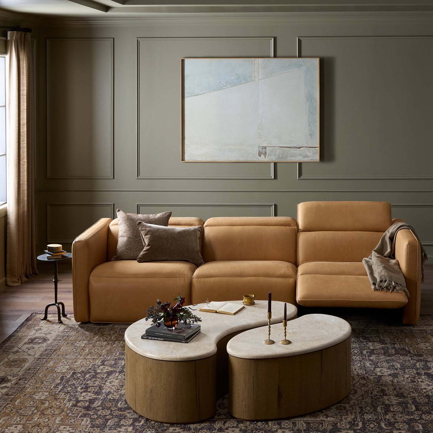 Four Hands Kenlee Power Recliner 2 Piece Sectional Sofa