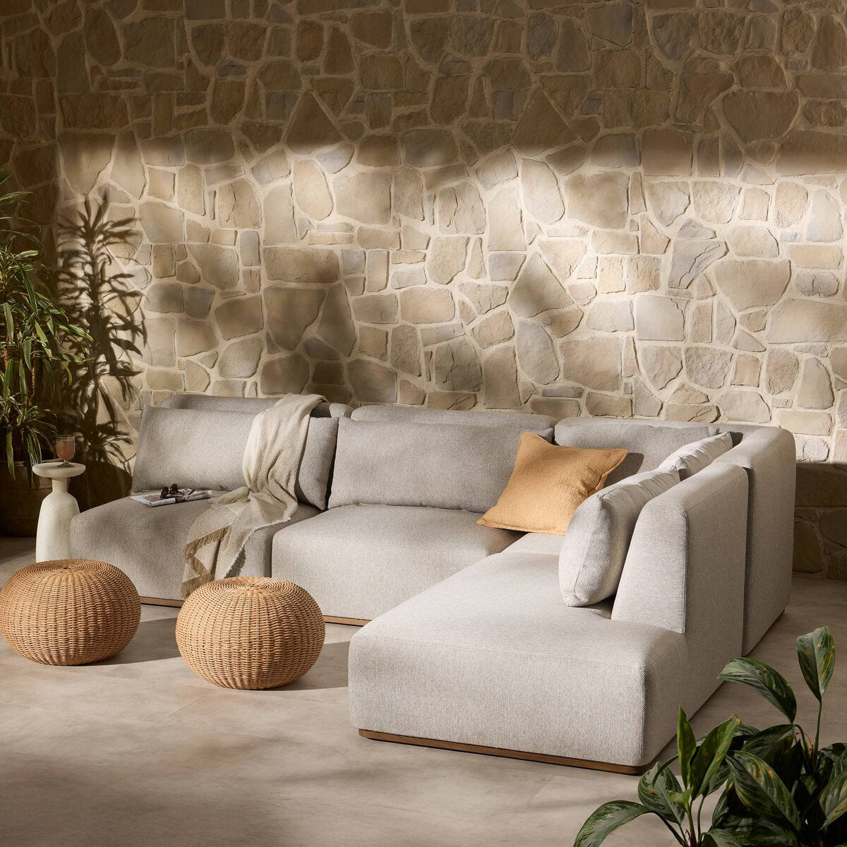 Four Hands Adler Outdoor 4 Piece Sectional Sofa