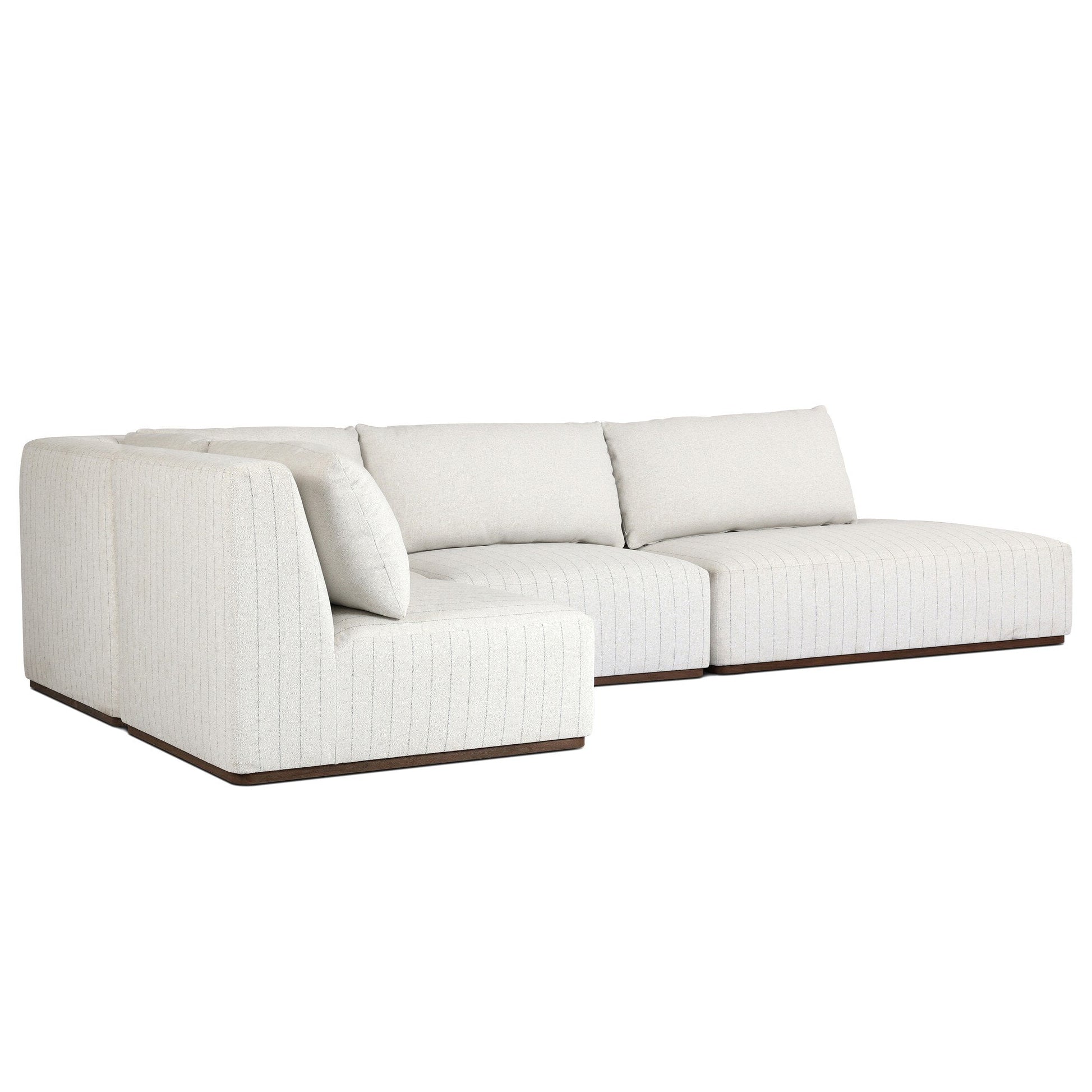 Four Hands Adler Amalfi Natural 4 Piece Outdoor Sectional Sofa styled setting