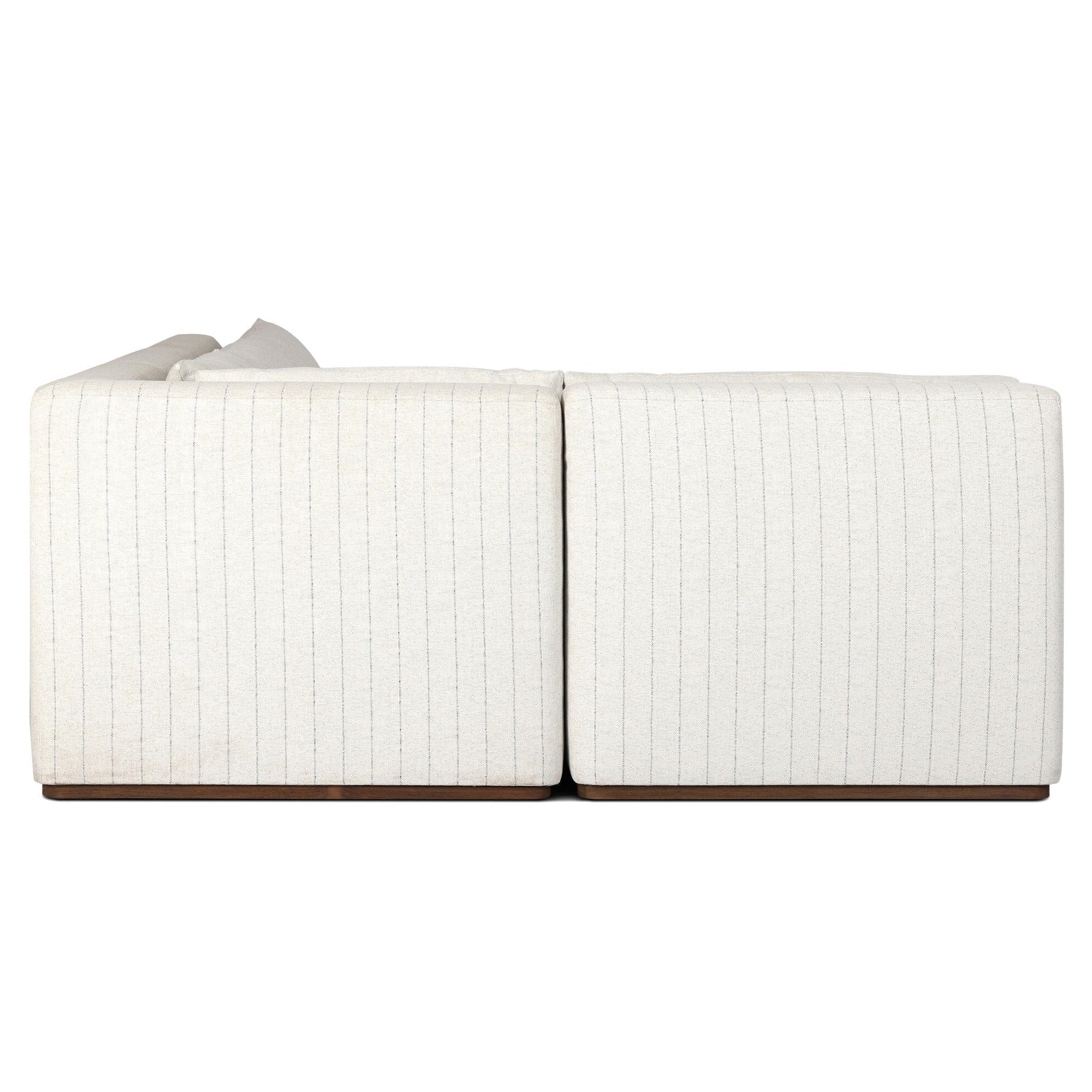 Four Hands Adler Amalfi Natural 4 Piece Outdoor Sectional Sofa side view