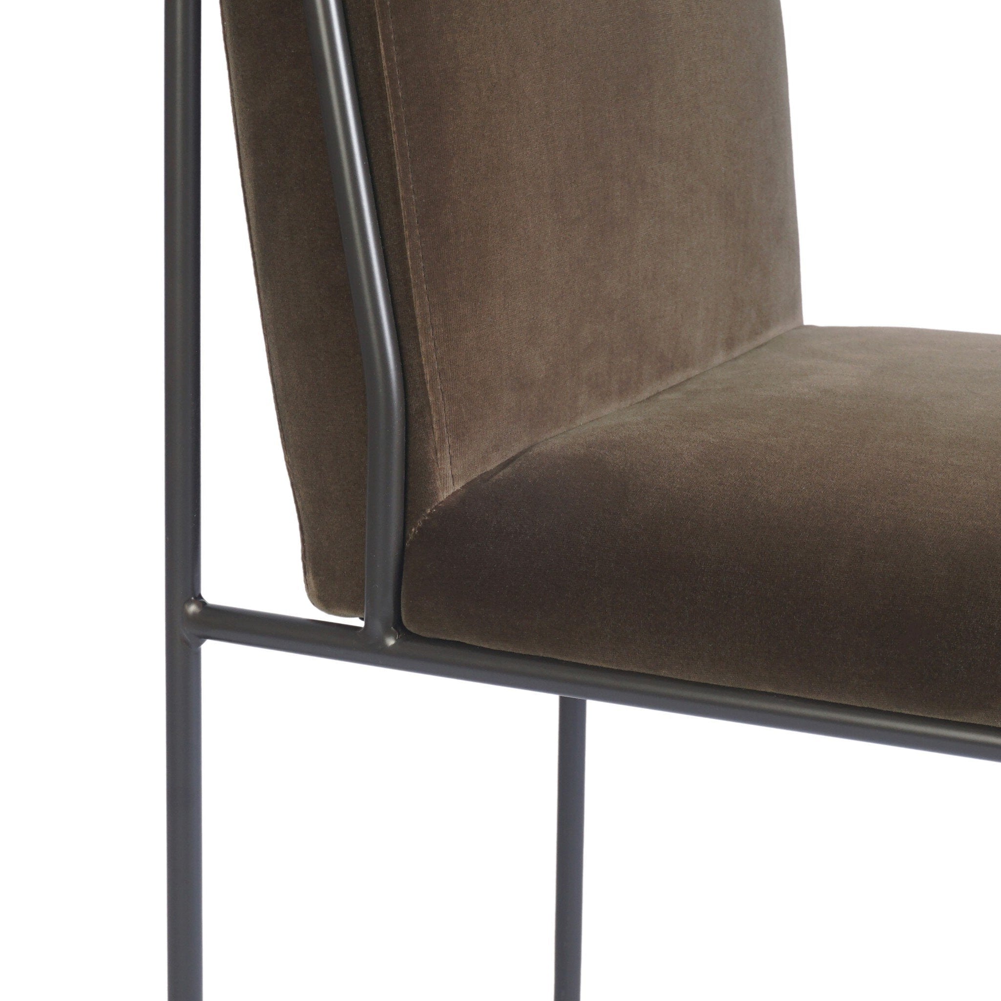 Four Hands Decker Surrey Mink Dining Chair material and finish detail